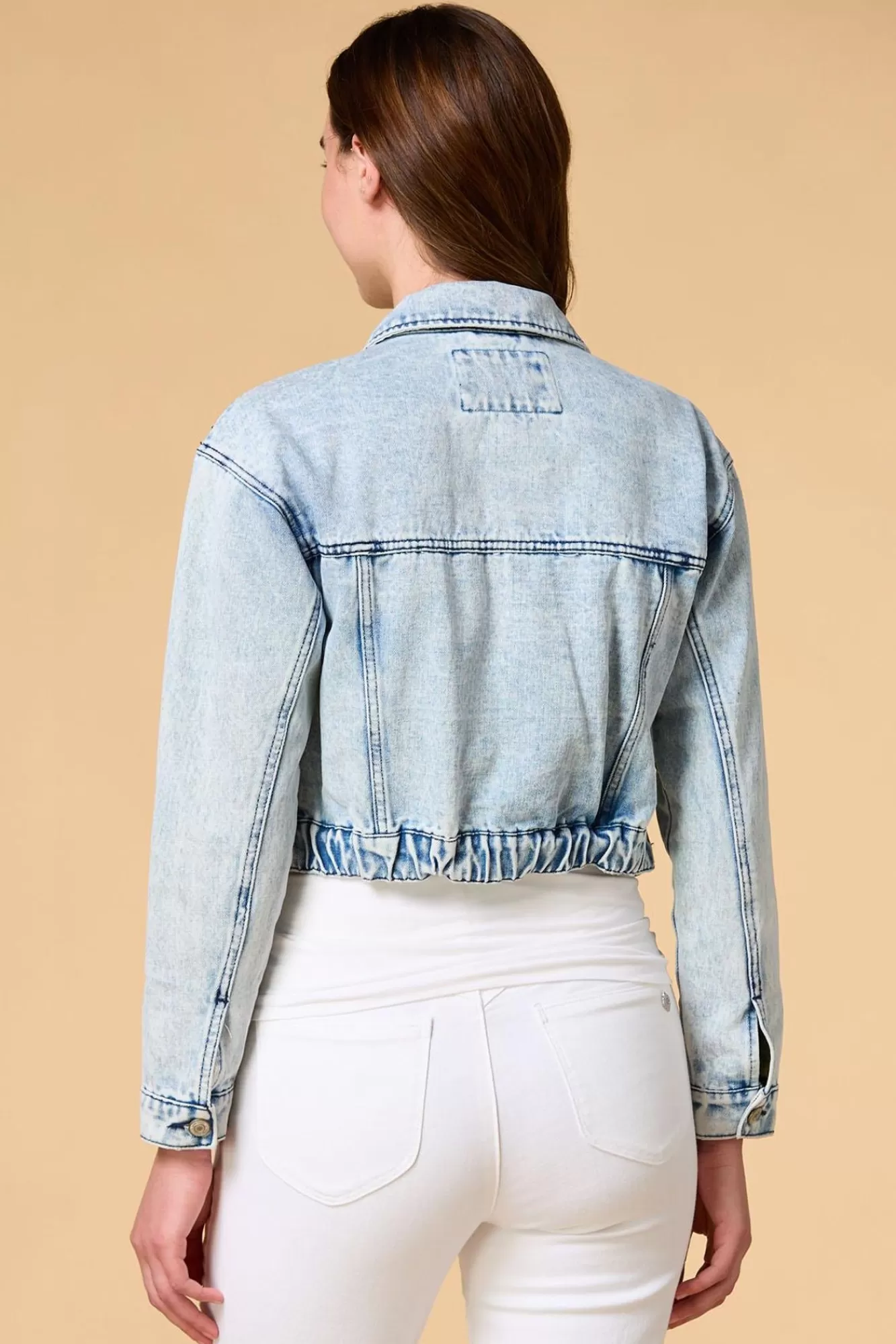 Women Versona Acid Wash Denim Jacket