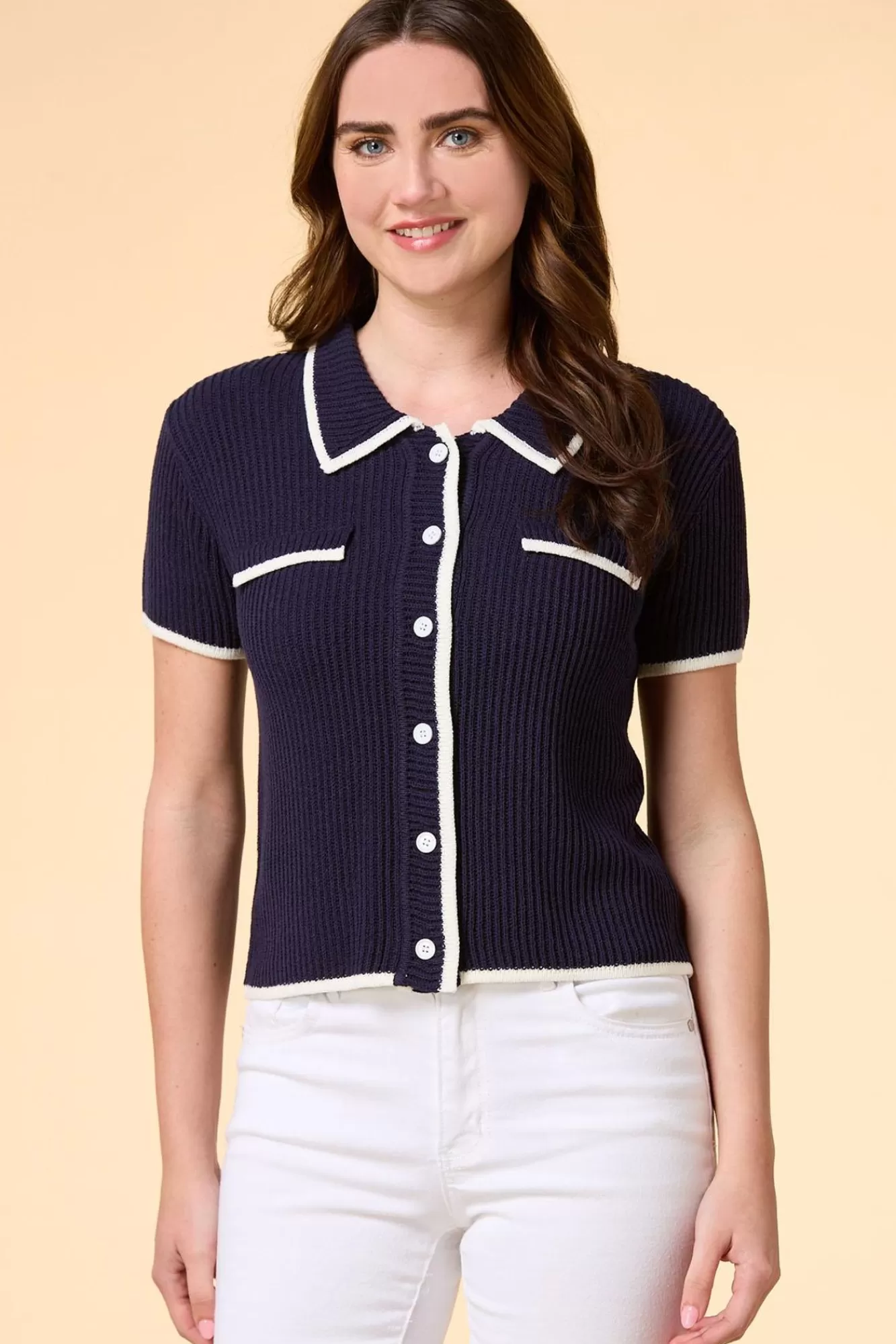 Women Versona Ahoy Button Down Sweater