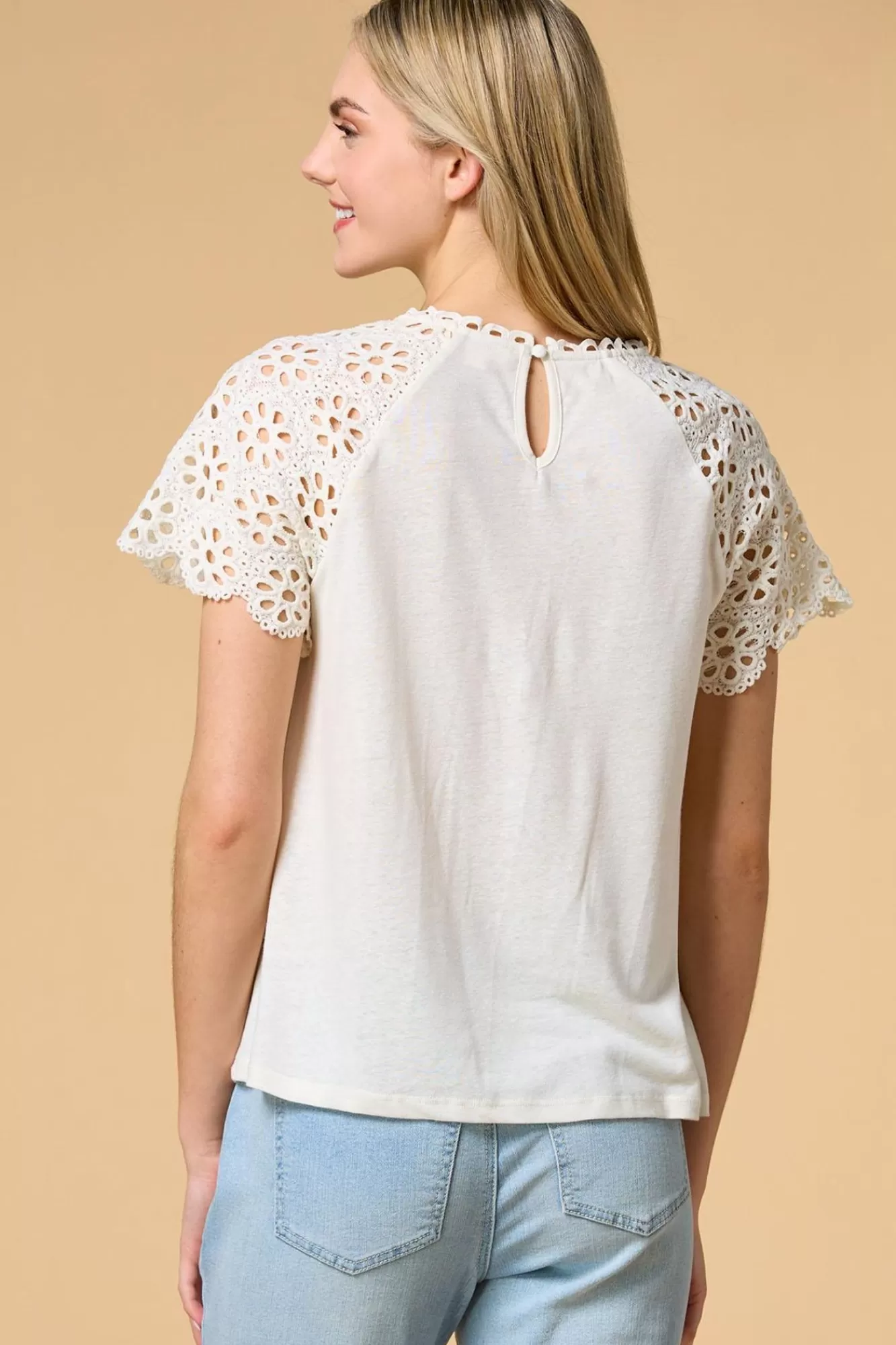 Women Versona Apple Of My Eyelet Top