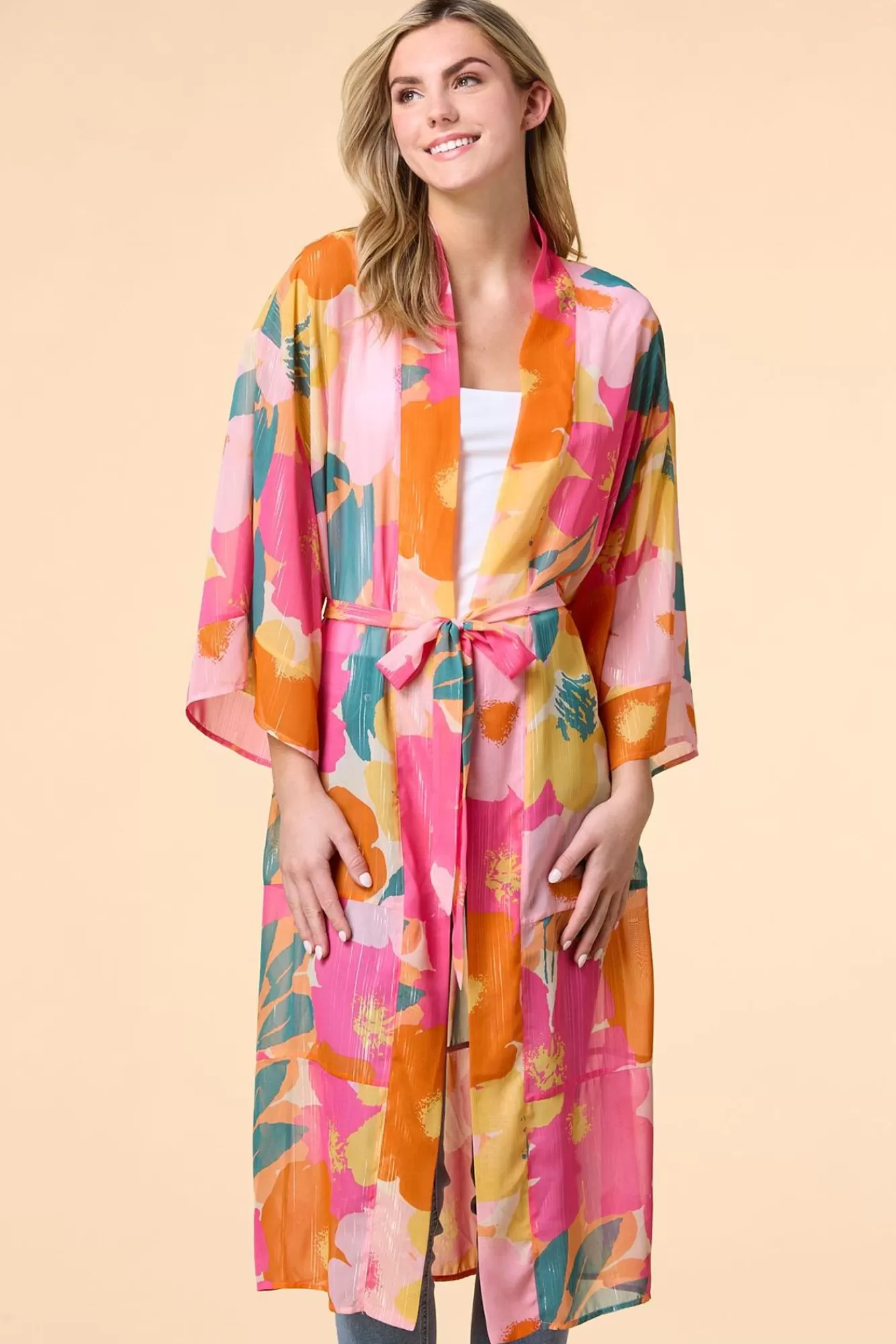 Women Versona Baja Blooms Kimono