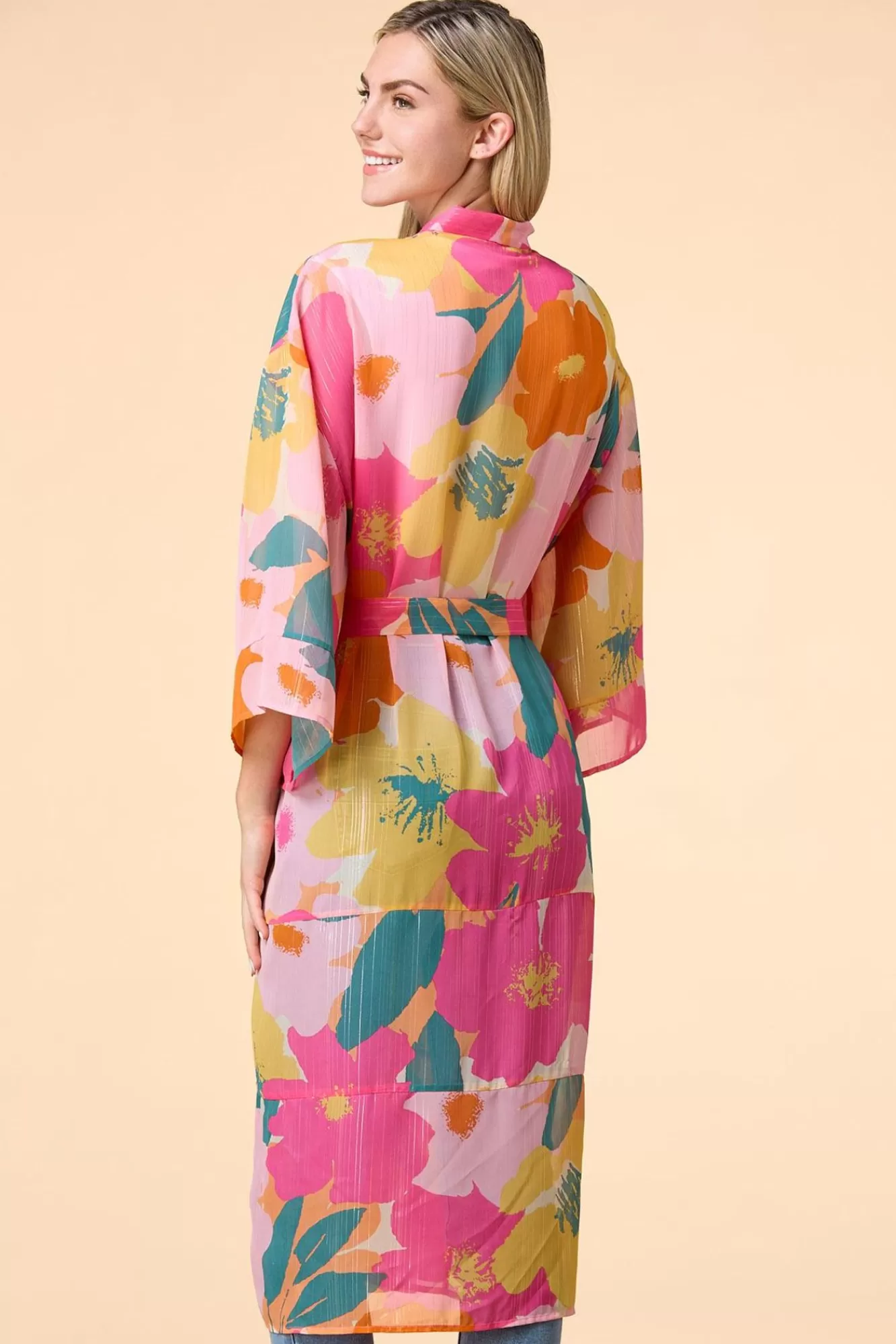 Women Versona Baja Blooms Kimono