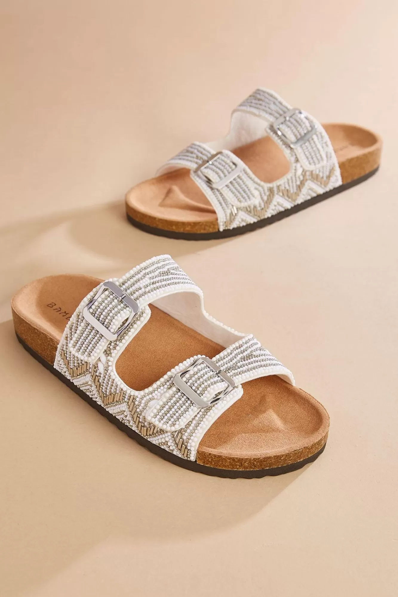 Women Versona Beaded Double Band Sandals