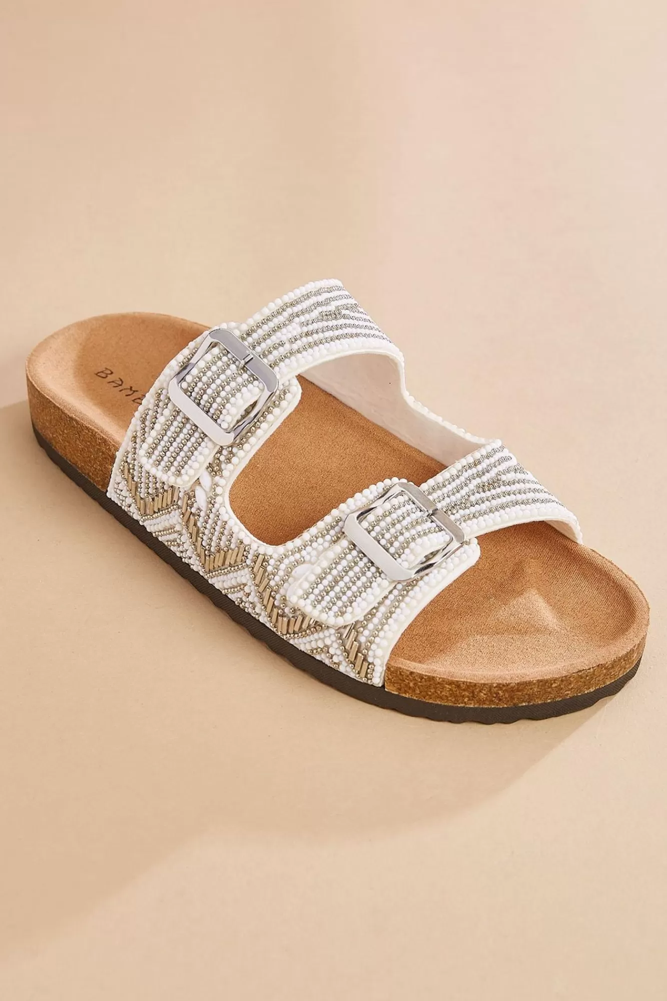 Women Versona Beaded Double Band Sandals