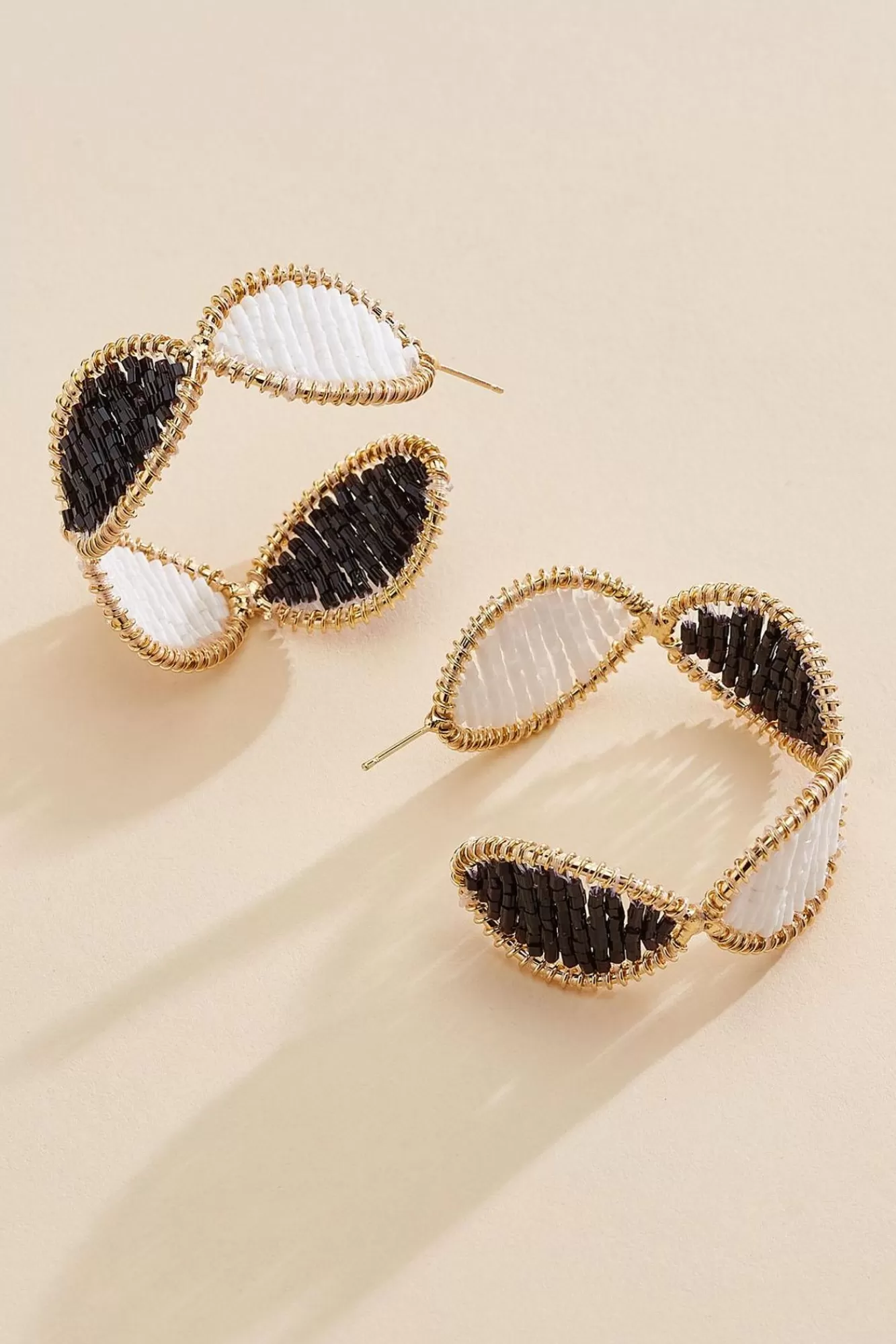 Women Versona Beaded Helix Hoop Earrings