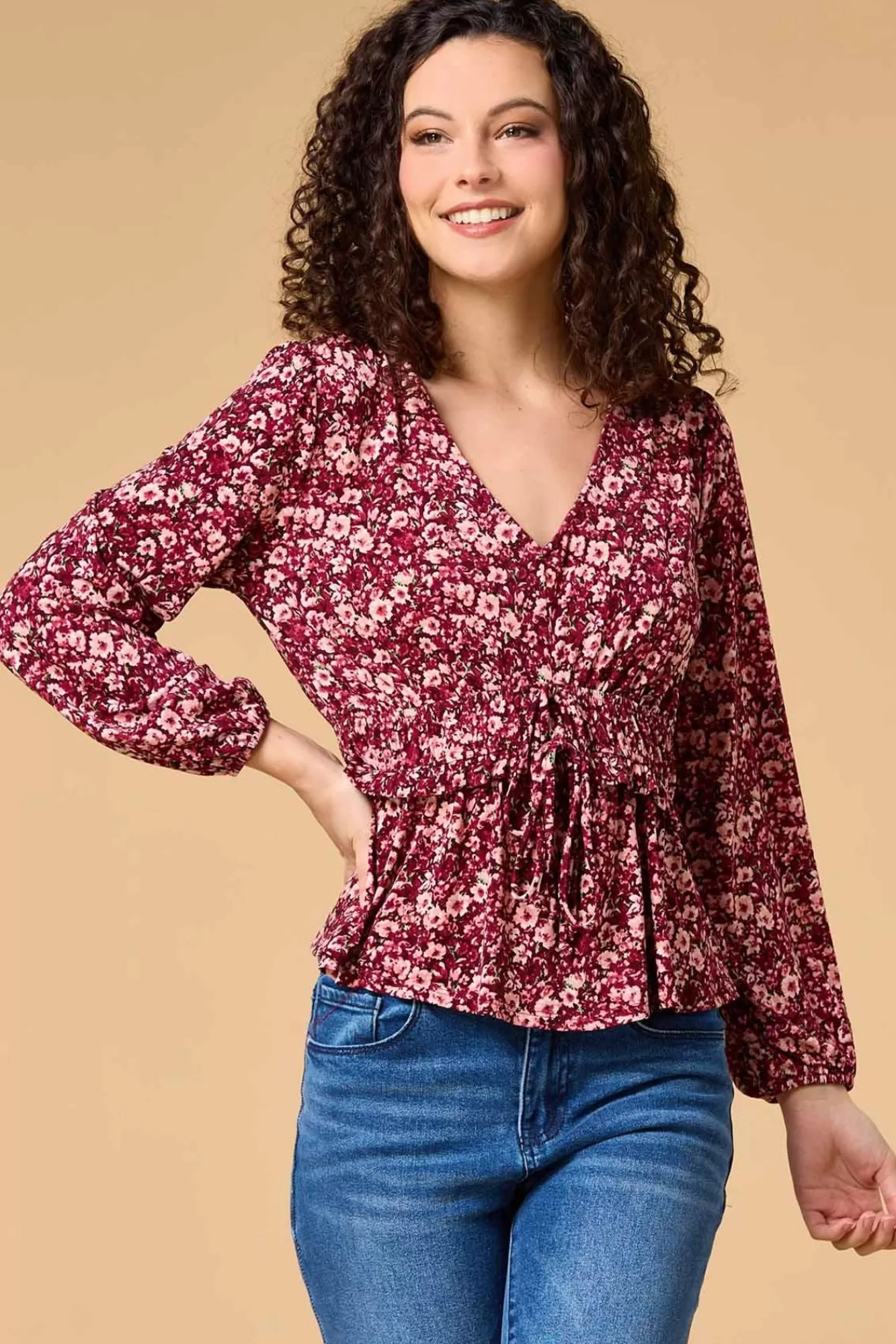 Women Versona Berry Blooms Top