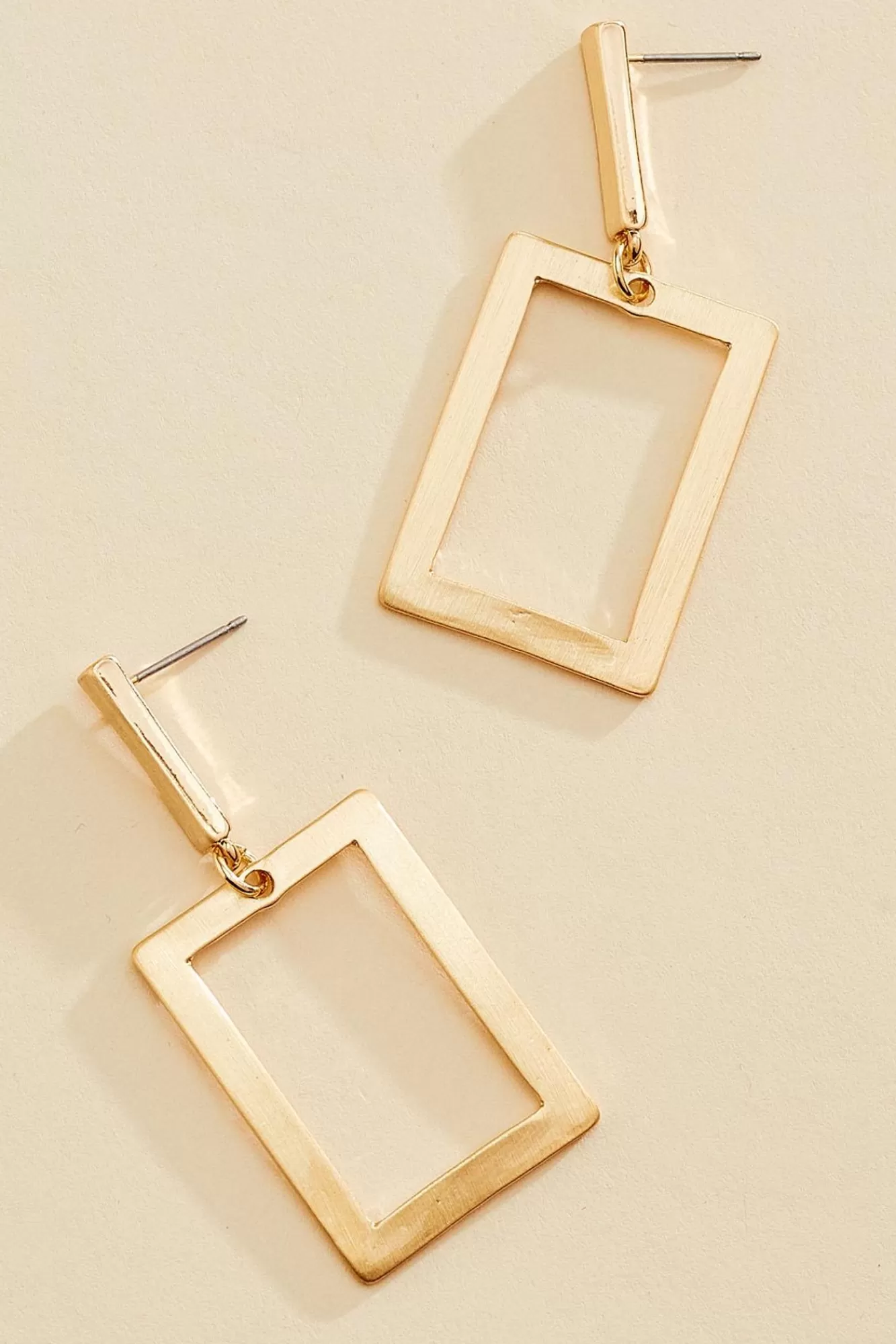 Women Versona Brushed Square Earrings