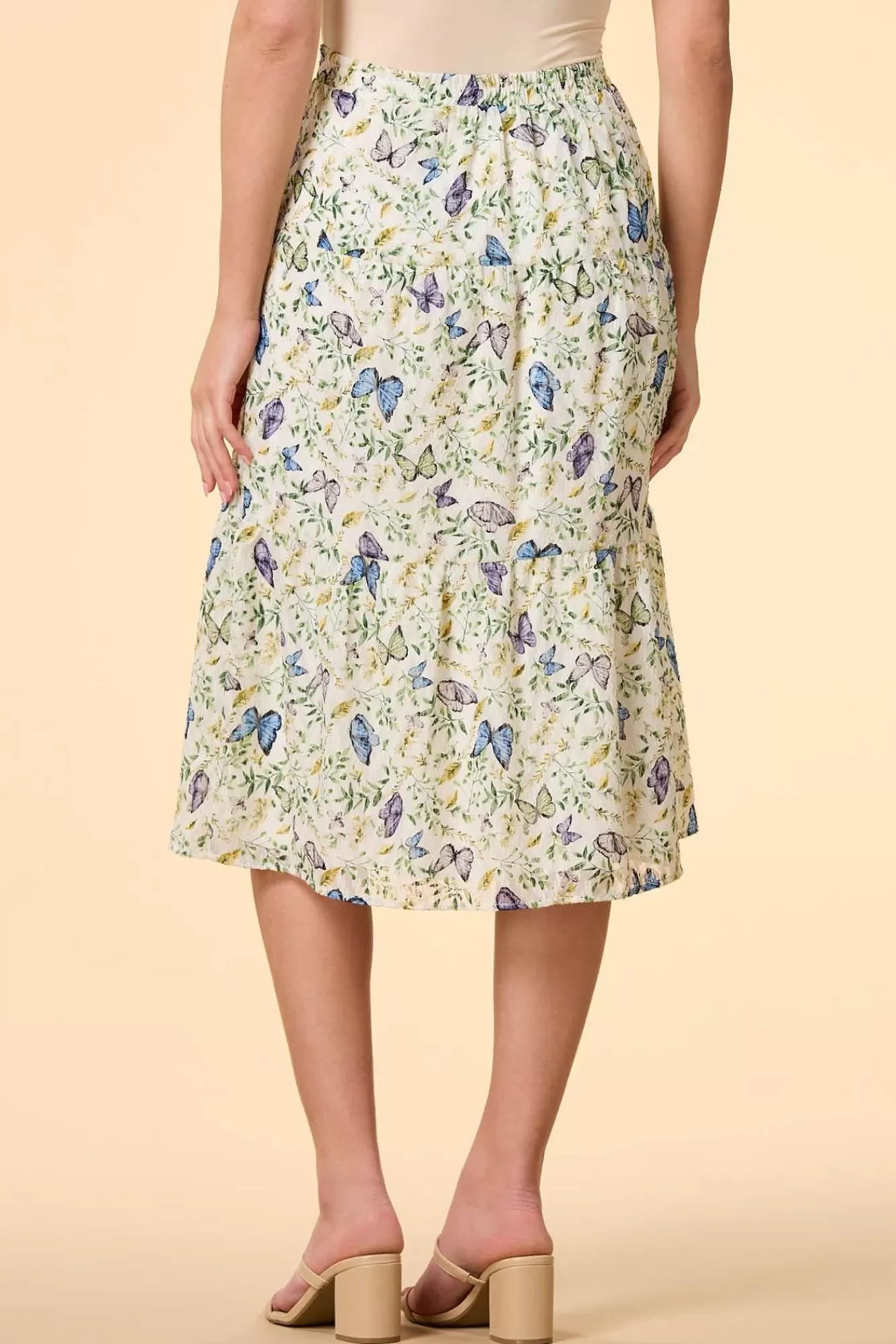 Women Versona Butterfly Fly Away Midi Skirt