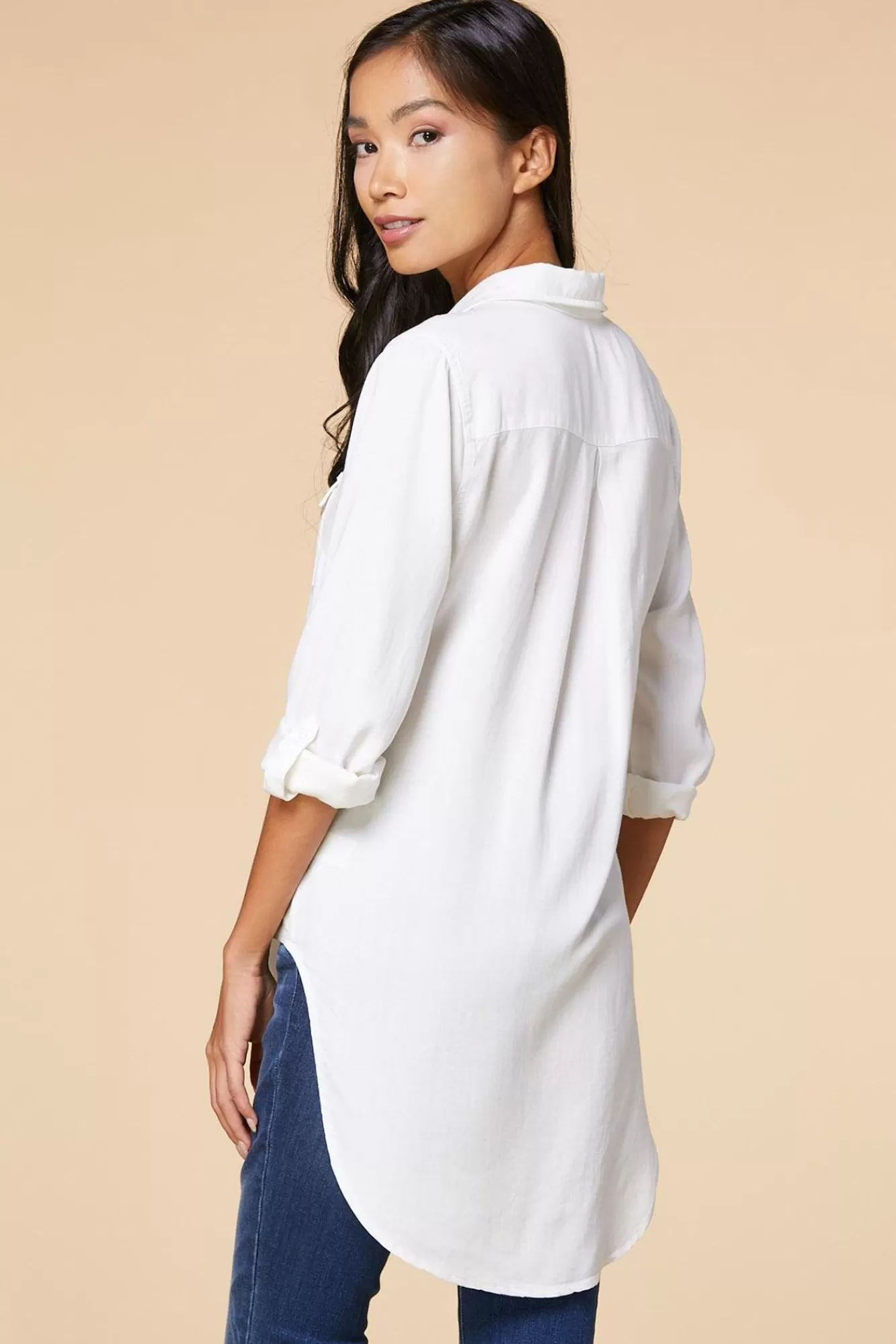 Women Versona Button Down Highlow Shirt