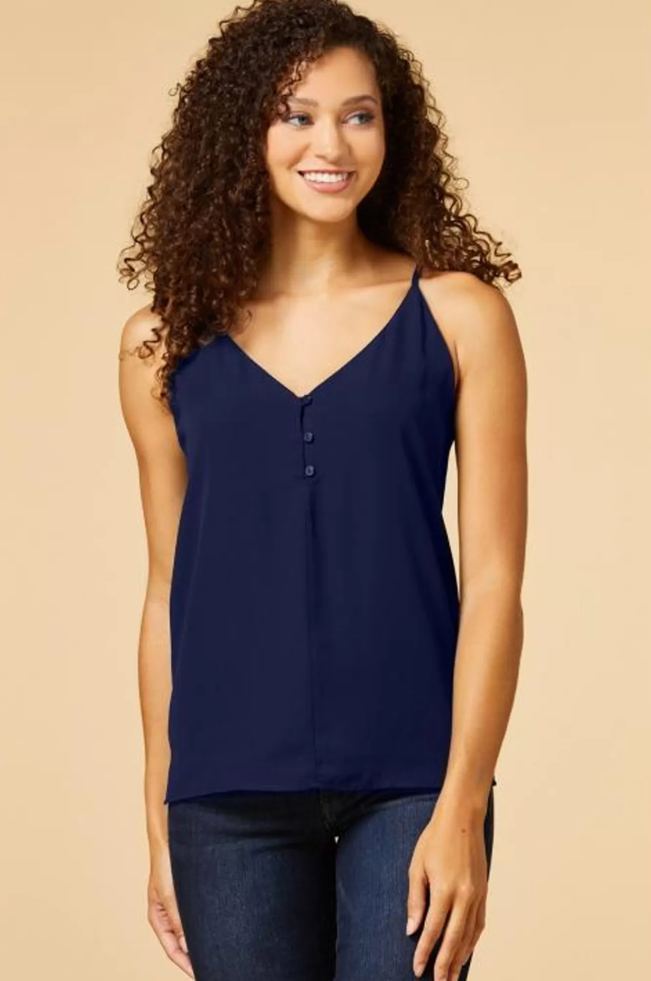 Women Versona Button Strappy Cami