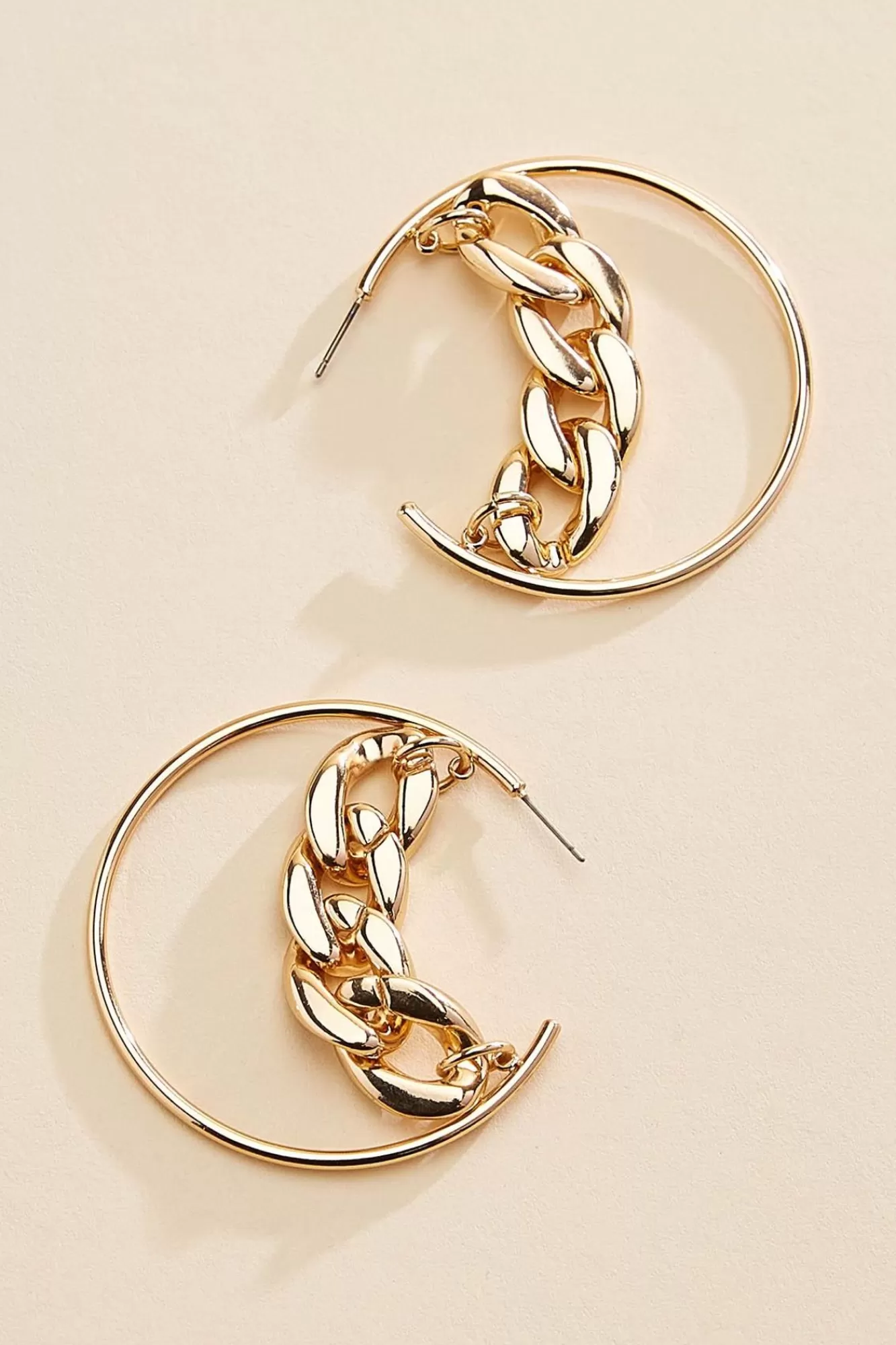 Women Versona Chain Link Hoop Earrings