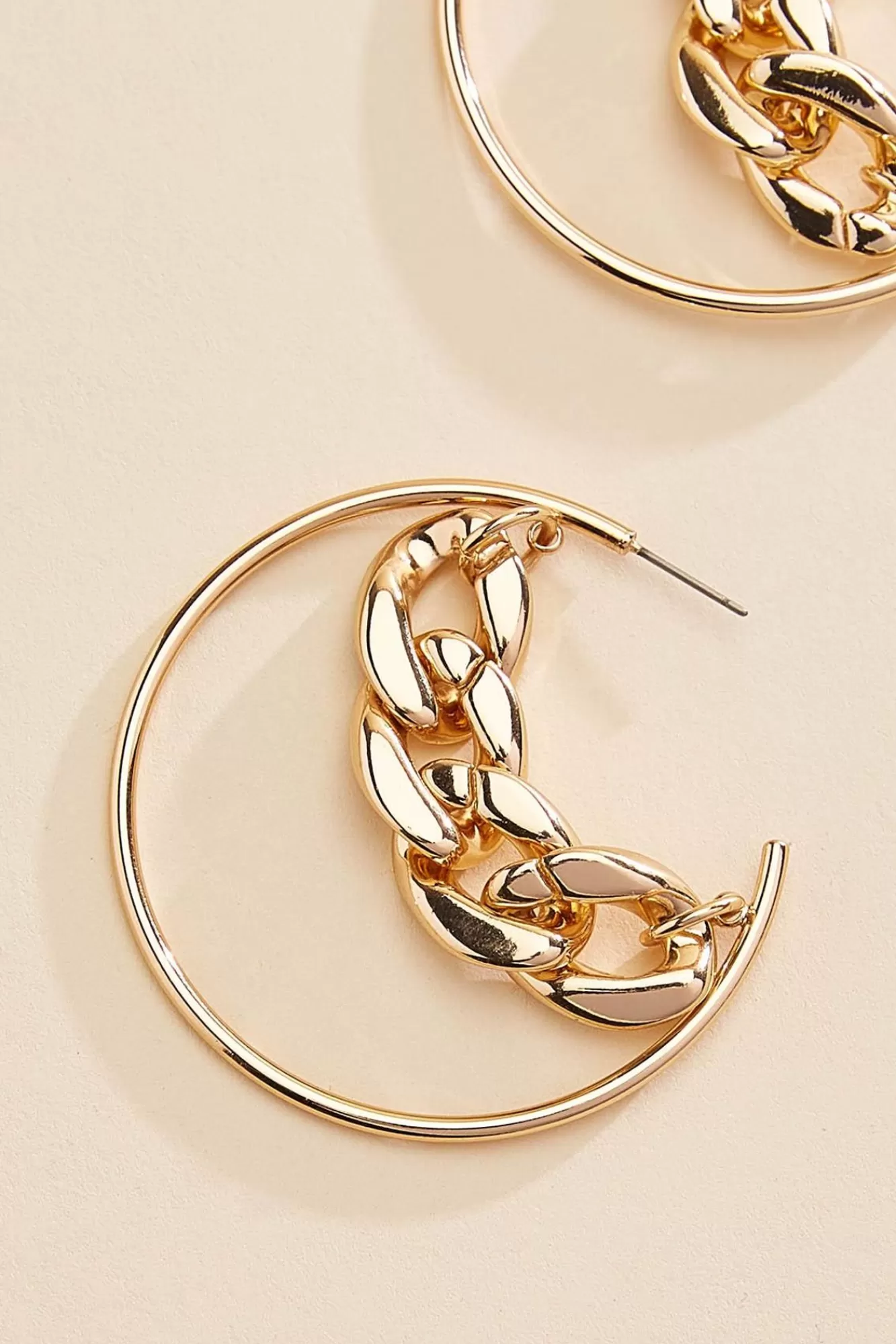 Women Versona Chain Link Hoop Earrings