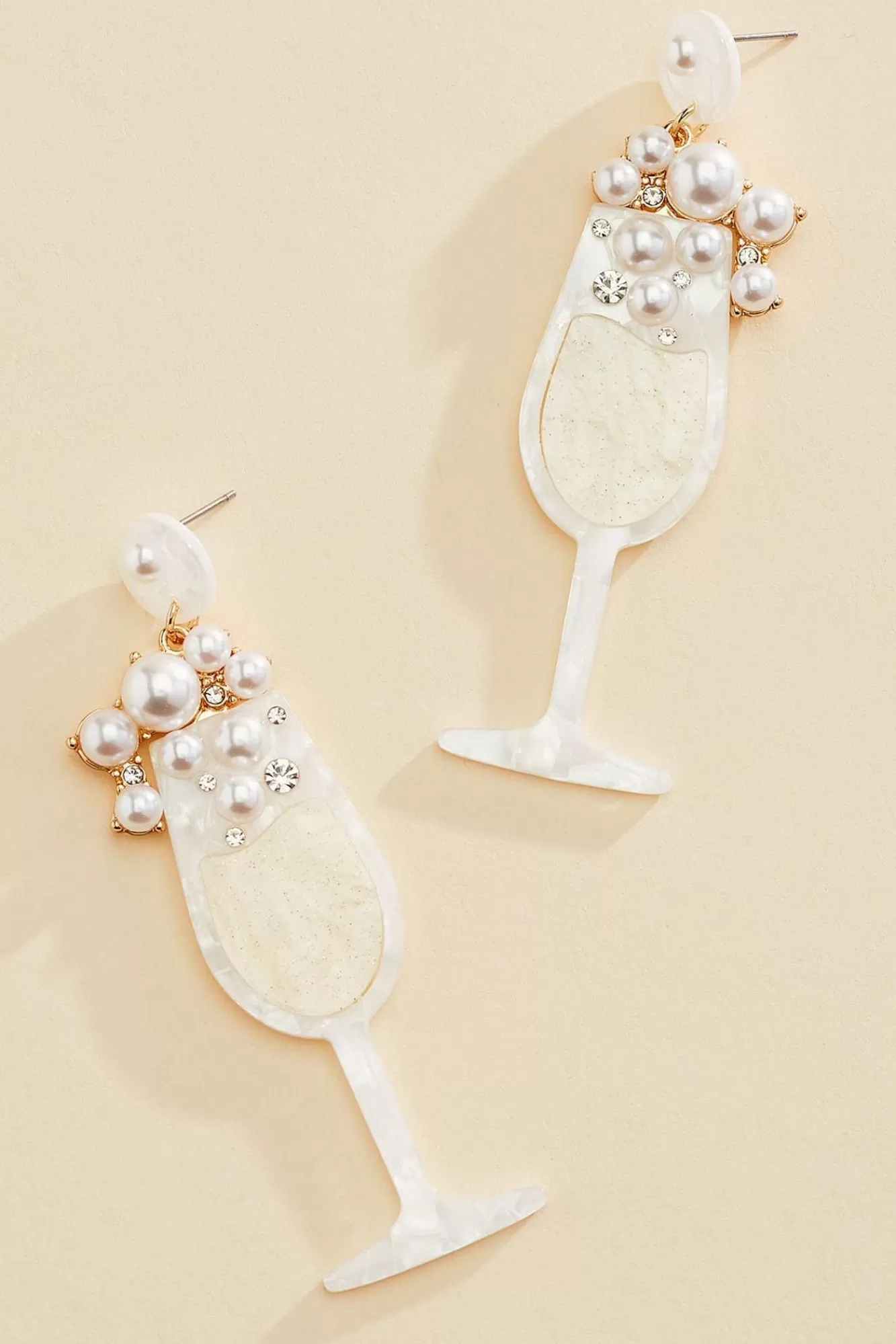 Women Versona Champagne Toast Earrings