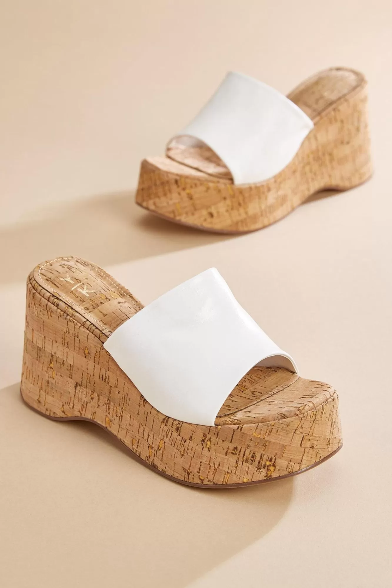 Women Versona Cork Wrapped Slide Wedges