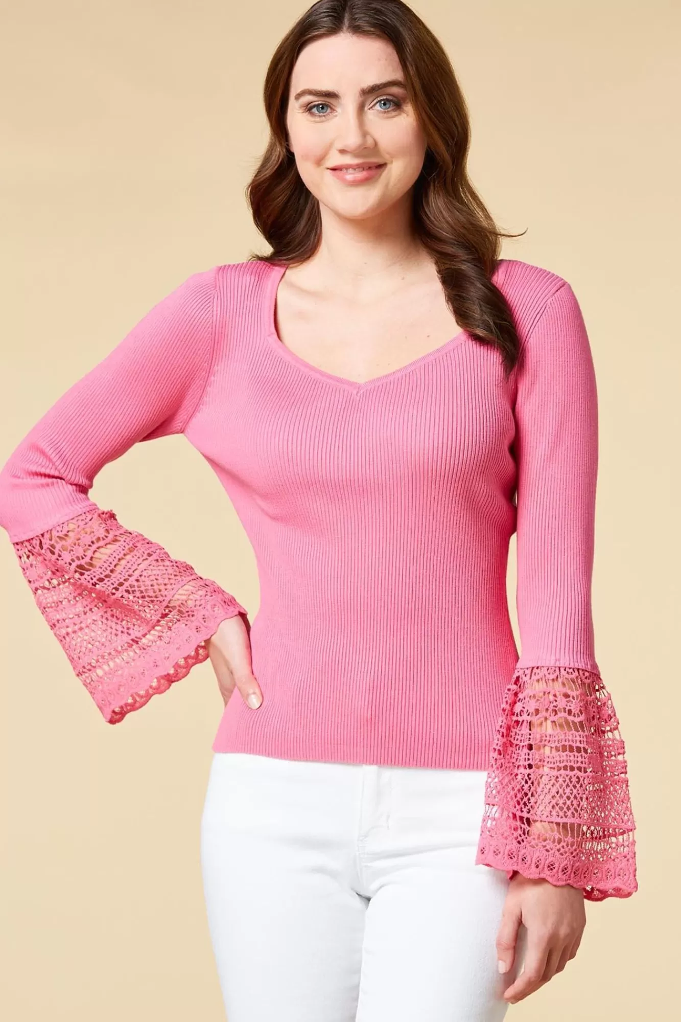 Women Versona Crochet You Love Me Sweater