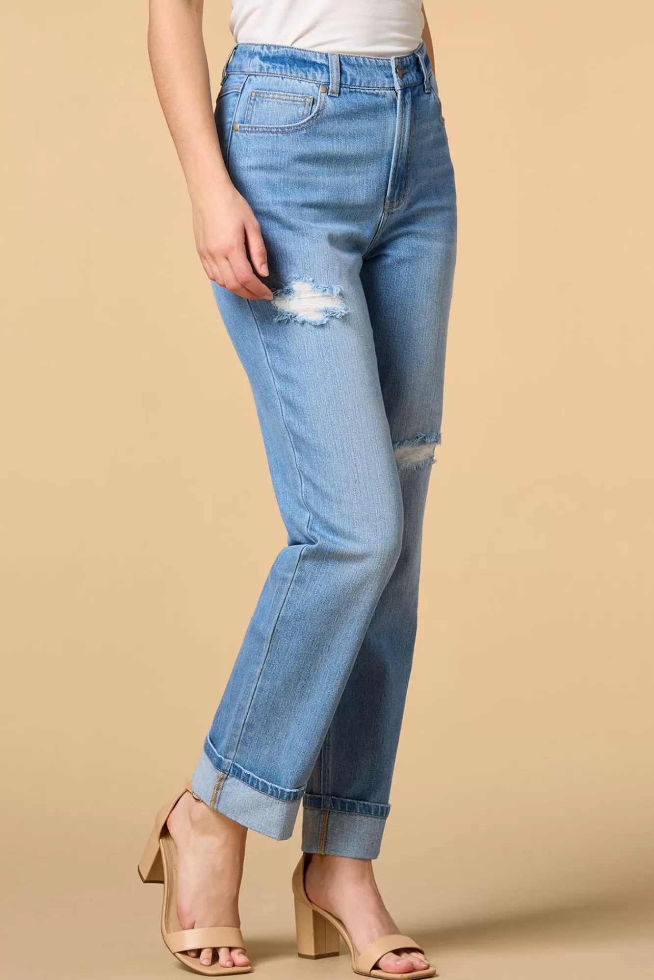 Women Versona Cuff And Ready Jeans Long