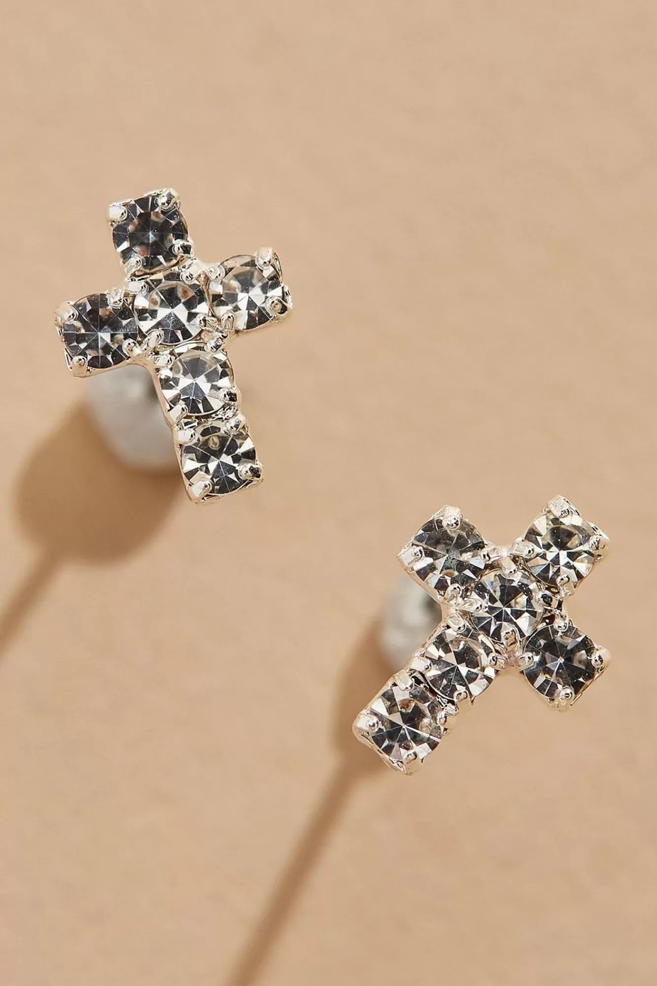 Women Versona Dainty Cubic Zirconia Cross Earrings