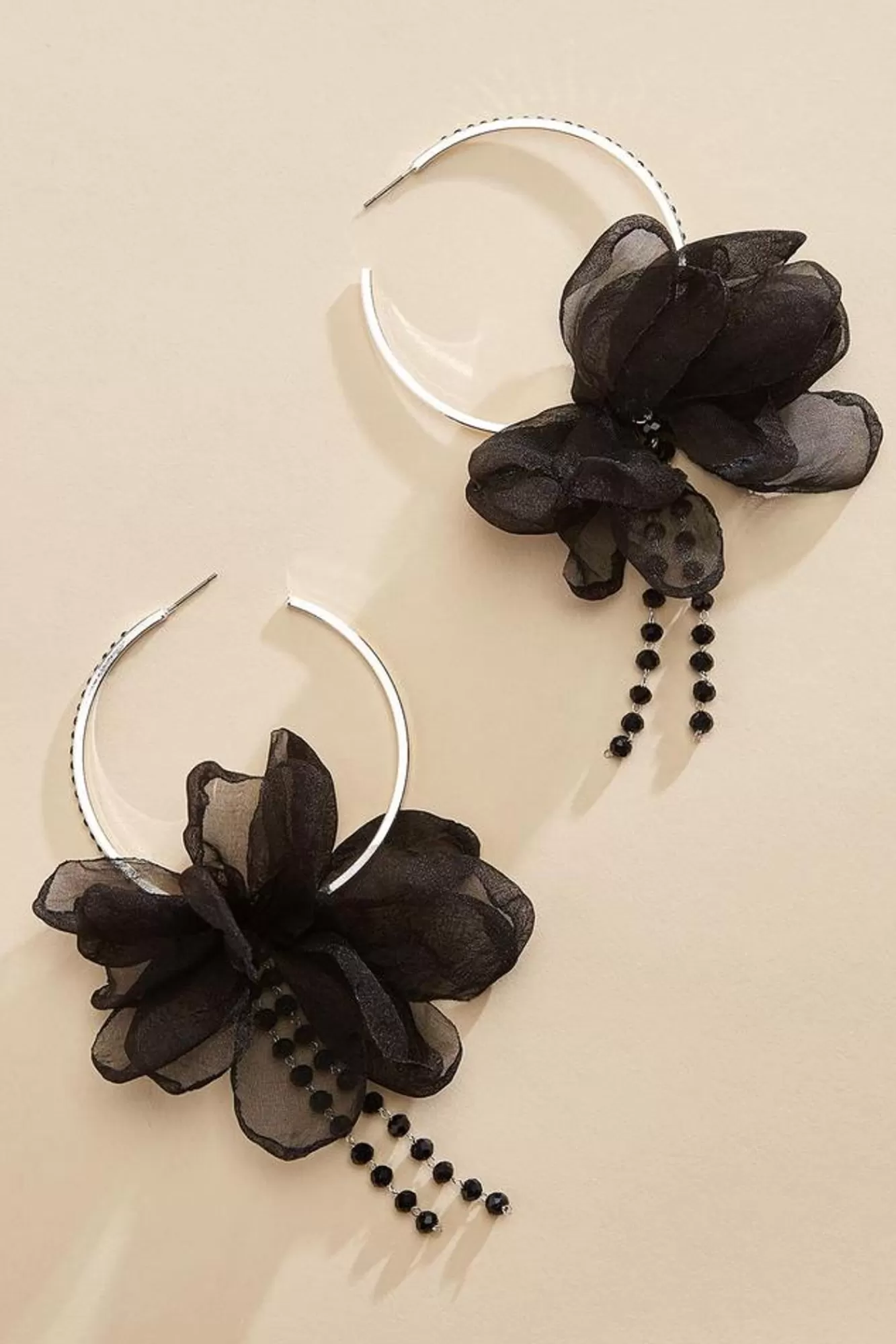 Women Versona Embellished Floral Hoop Earrings