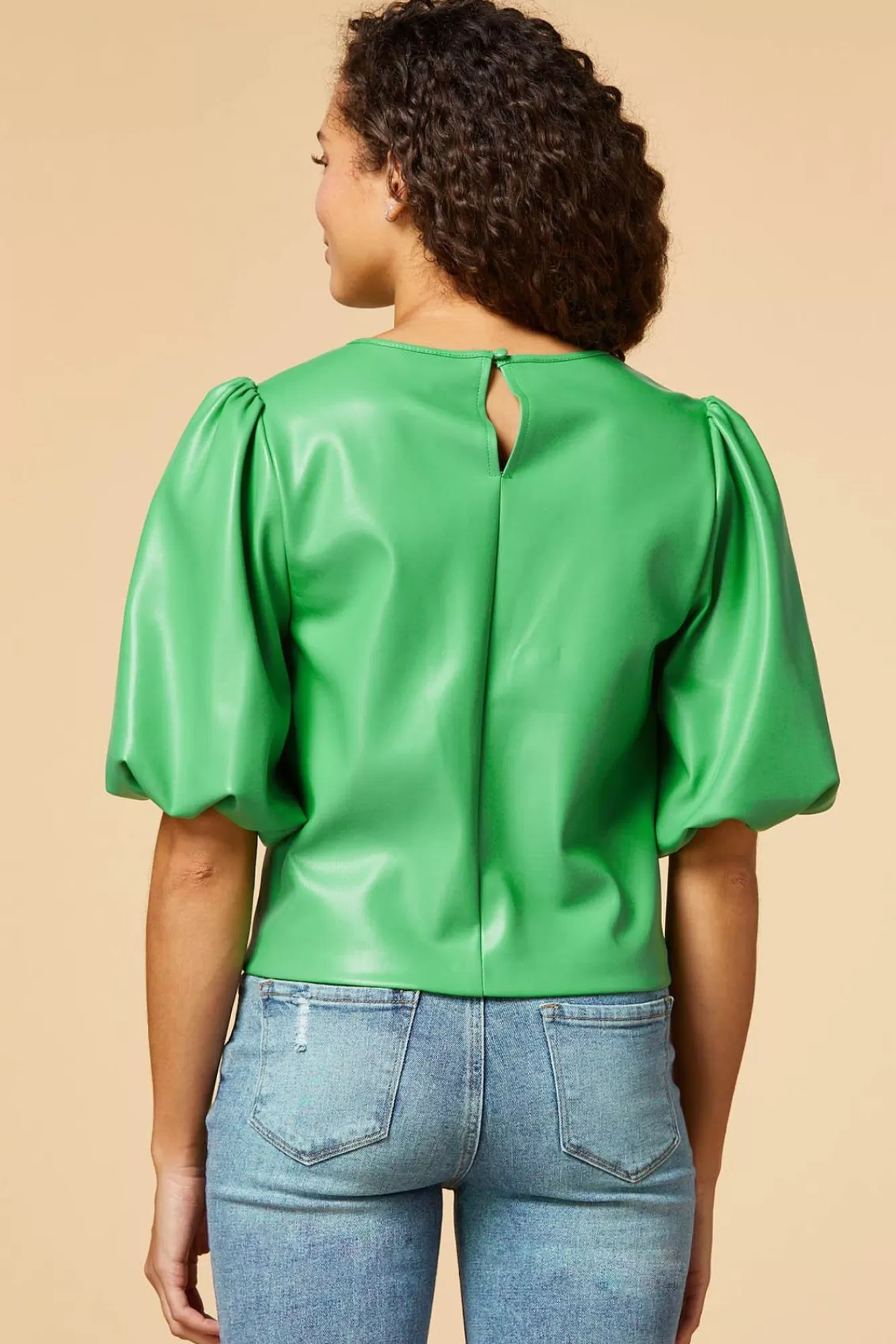 Women Versona Faux Green Top