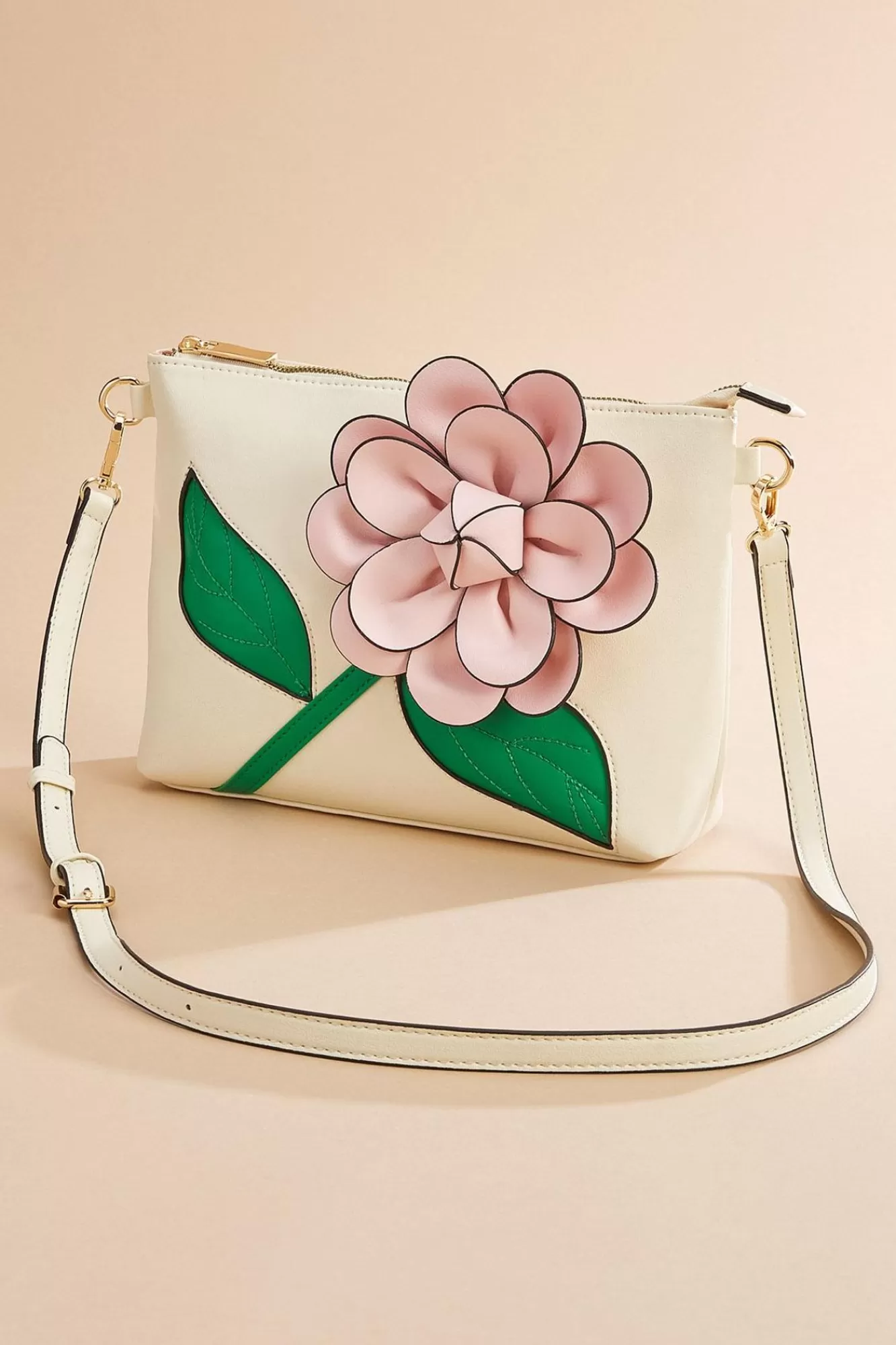 Women Versona Faux Leather Flower Crossbody