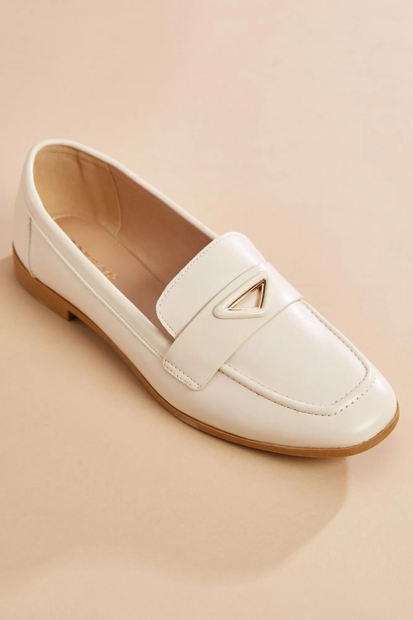 Women Versona Faux Leather Triangle Icon Loafers