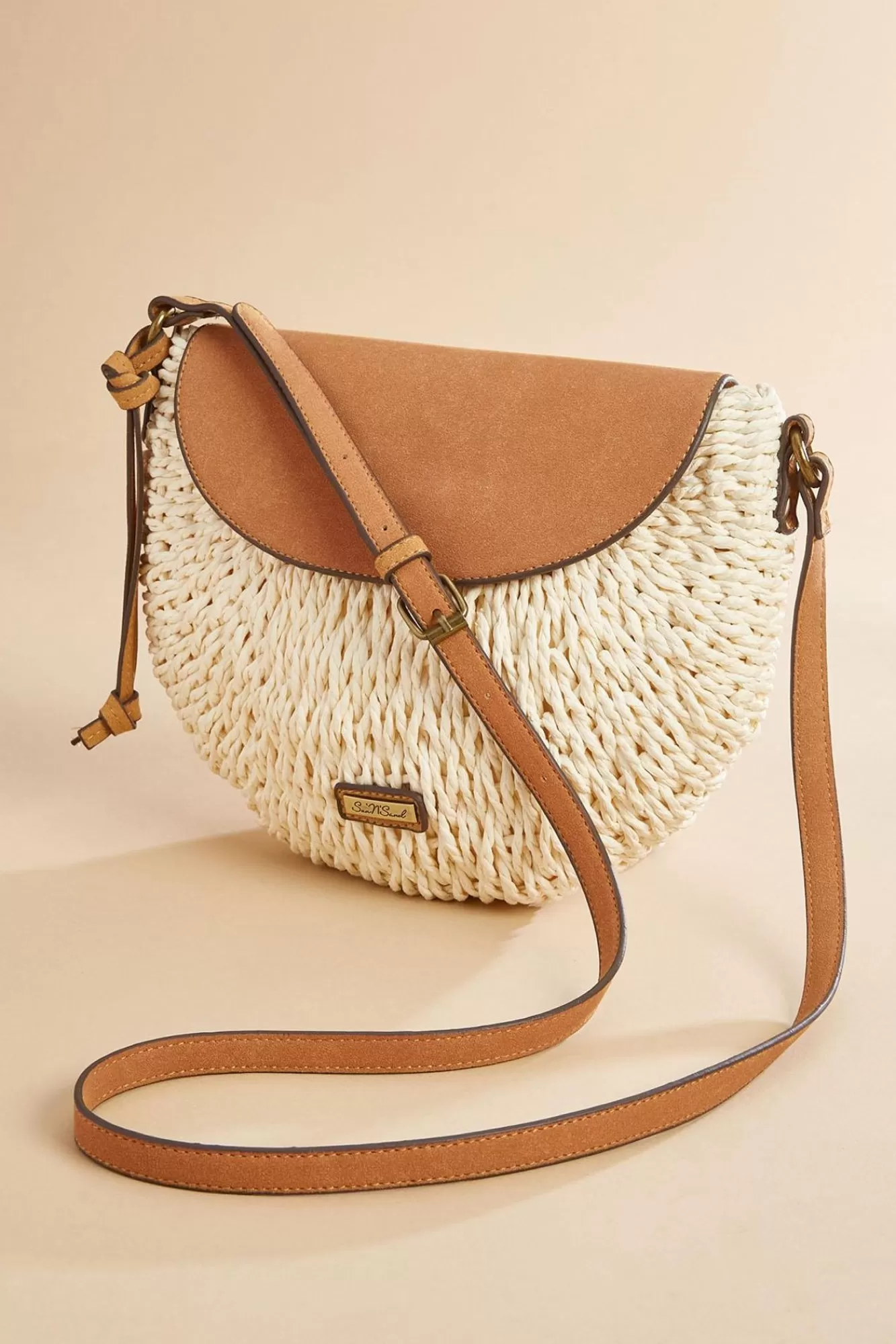 Women Versona Faux Leather Trim Crossbody