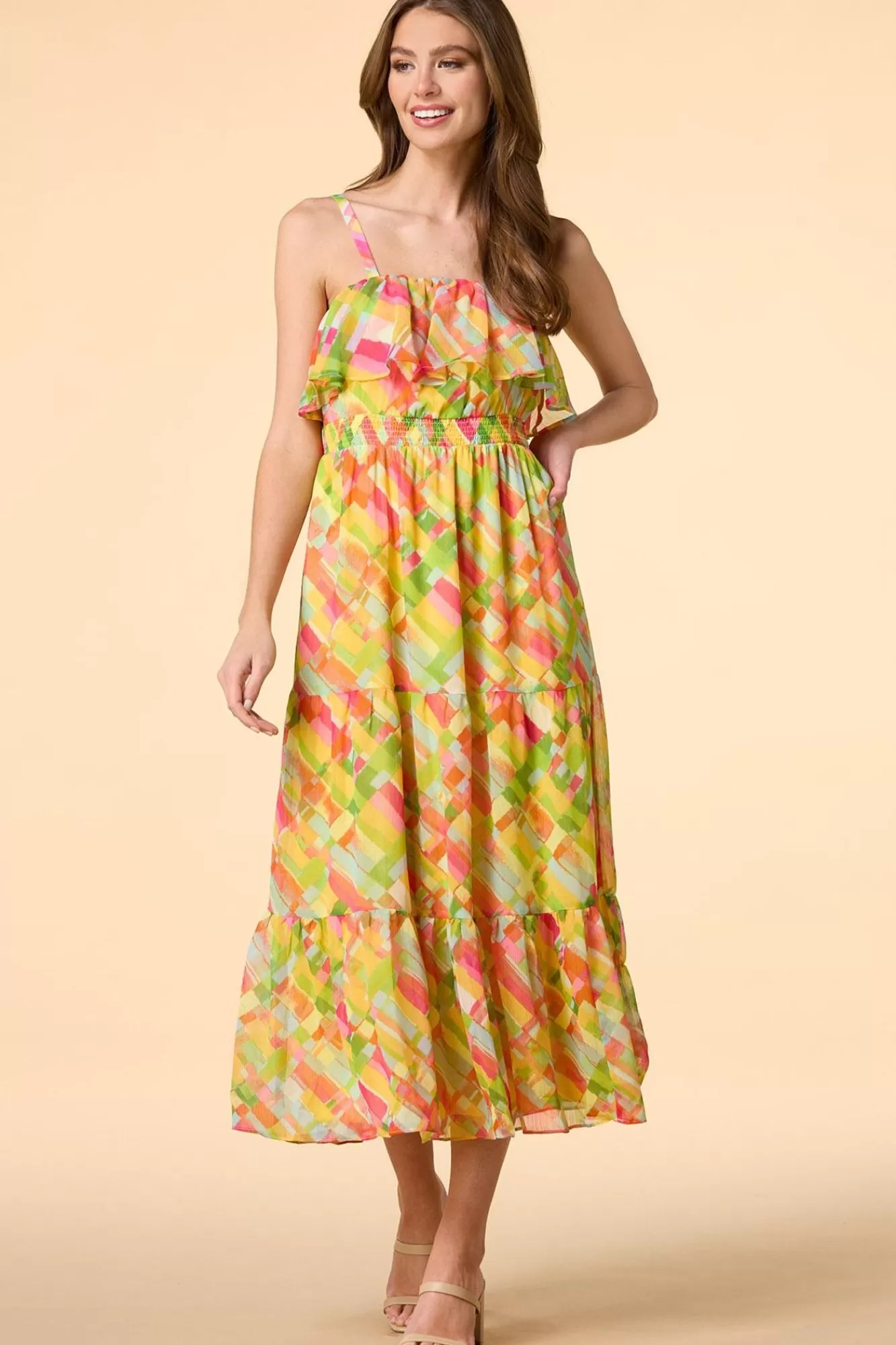 Women Versona Fruit Cocktail Midi Dress