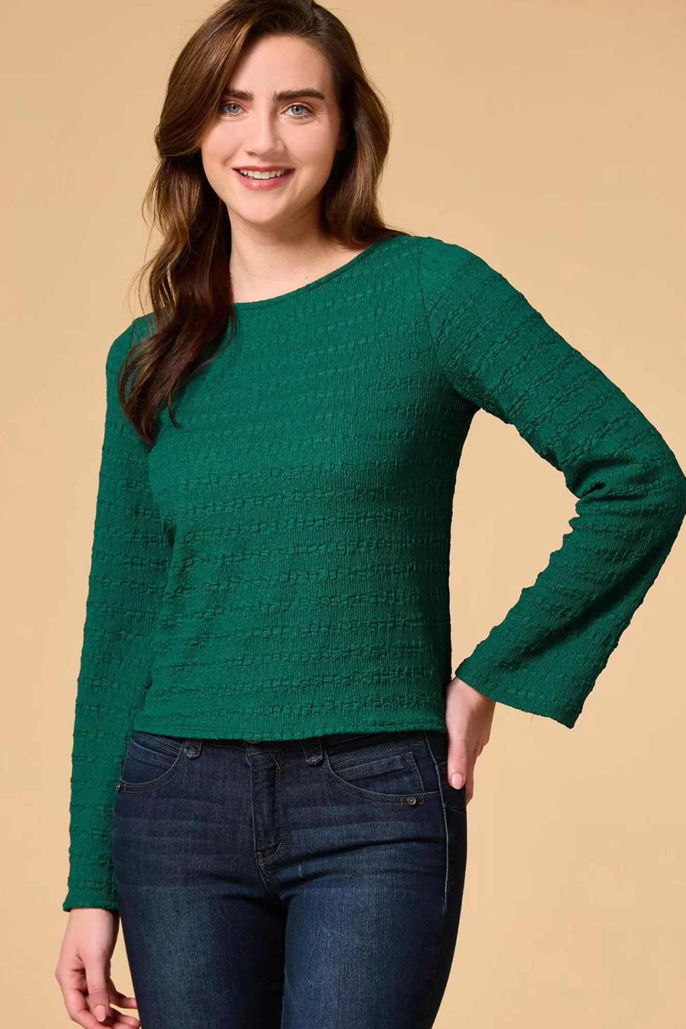 Women Versona Go Green Textured Top