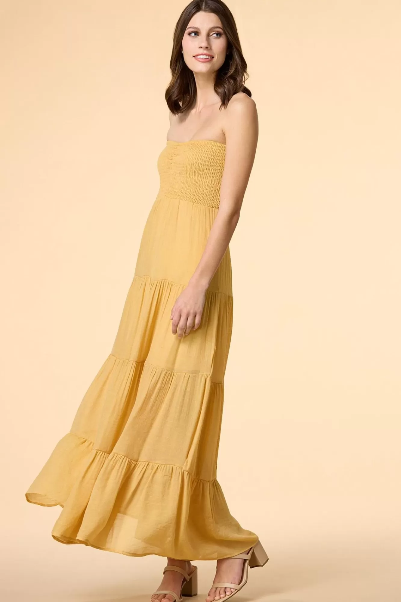 Women Versona Golden Afternoon Maxi Dress