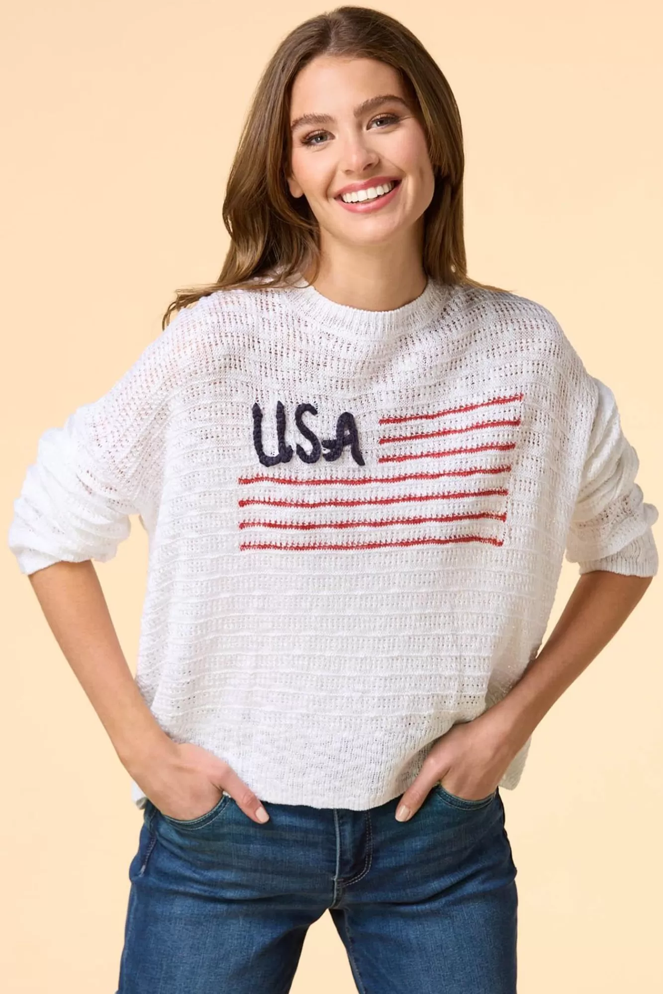 Women Versona Grand Ole Flag Sweater