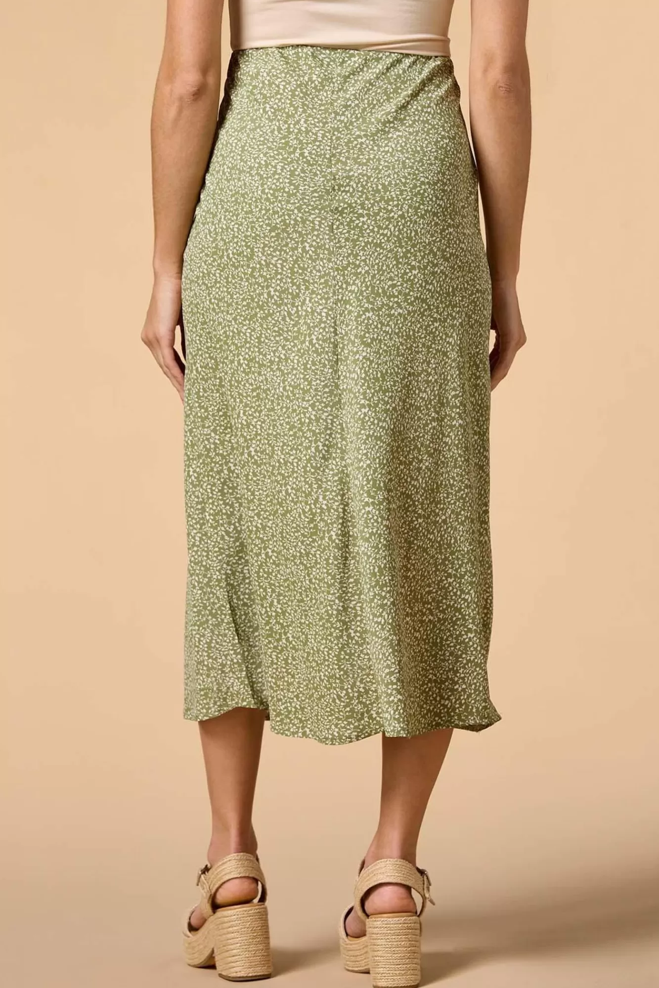 Women Versona Greener Grasses Midi Skirt