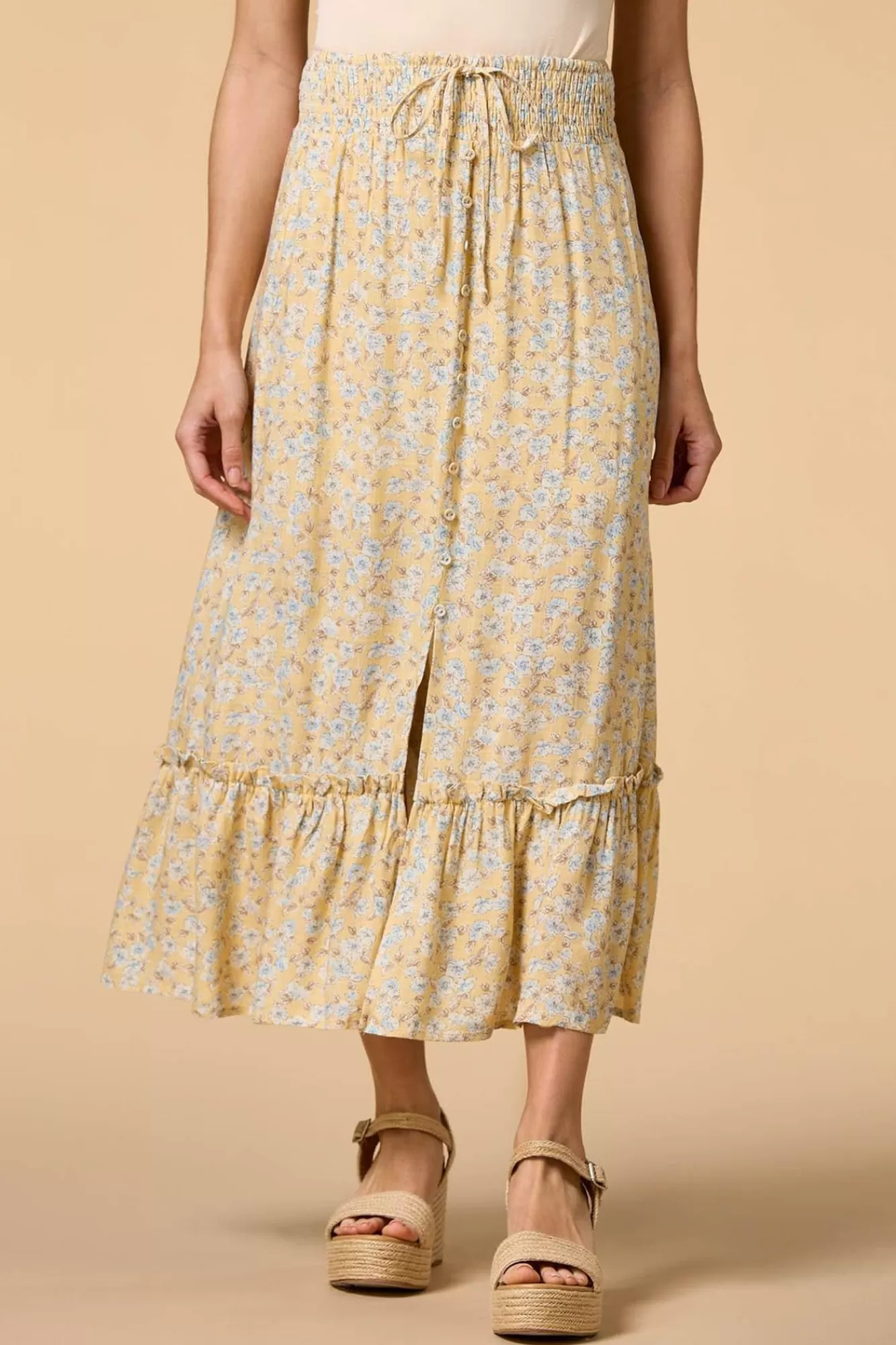 Women Versona Honeysuckle Blooms Midi Skirt