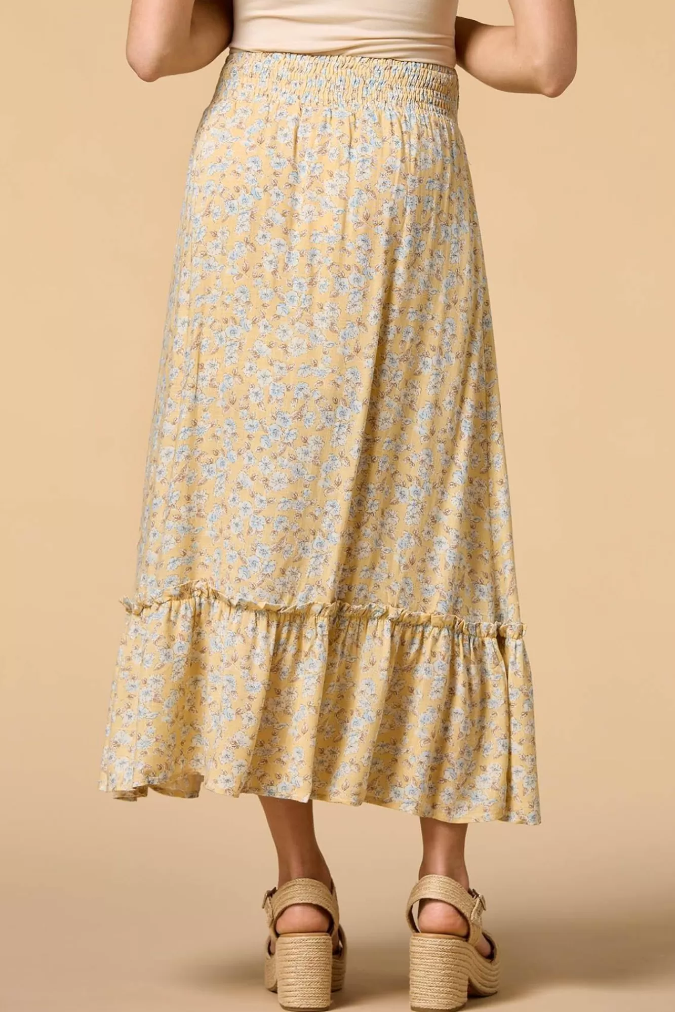 Women Versona Honeysuckle Blooms Midi Skirt