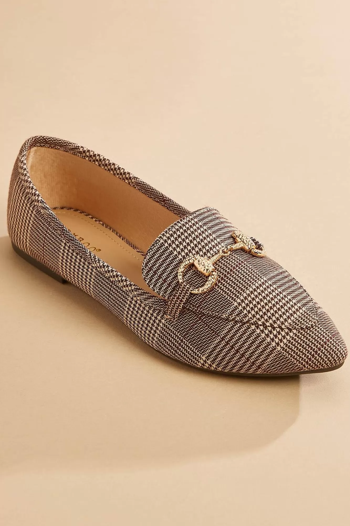 Women Versona Horsebit Plaid Flats