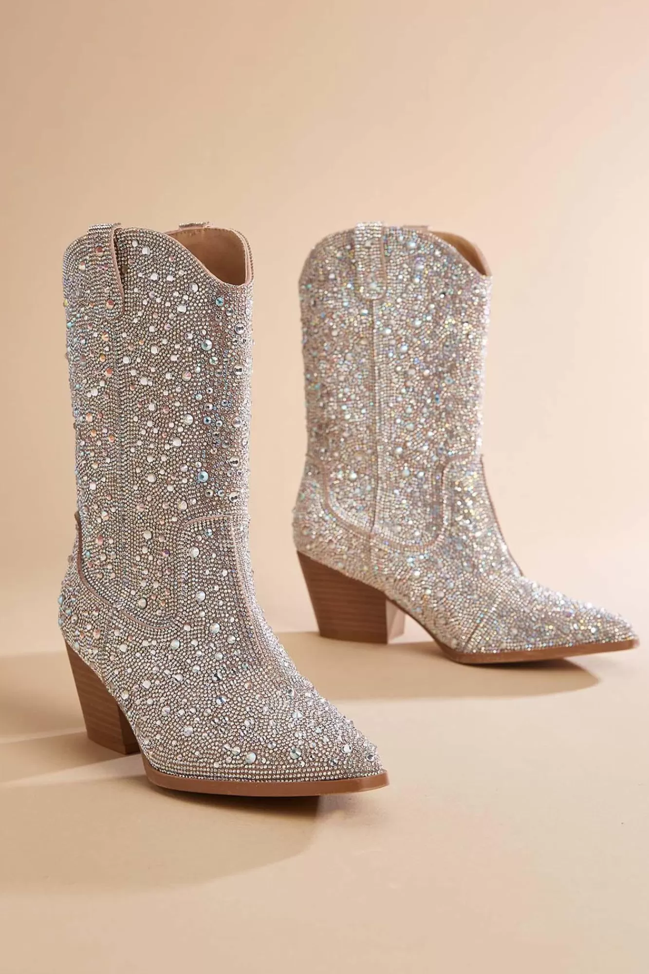 Women Versona Iridescent Bling Midshaft Boots