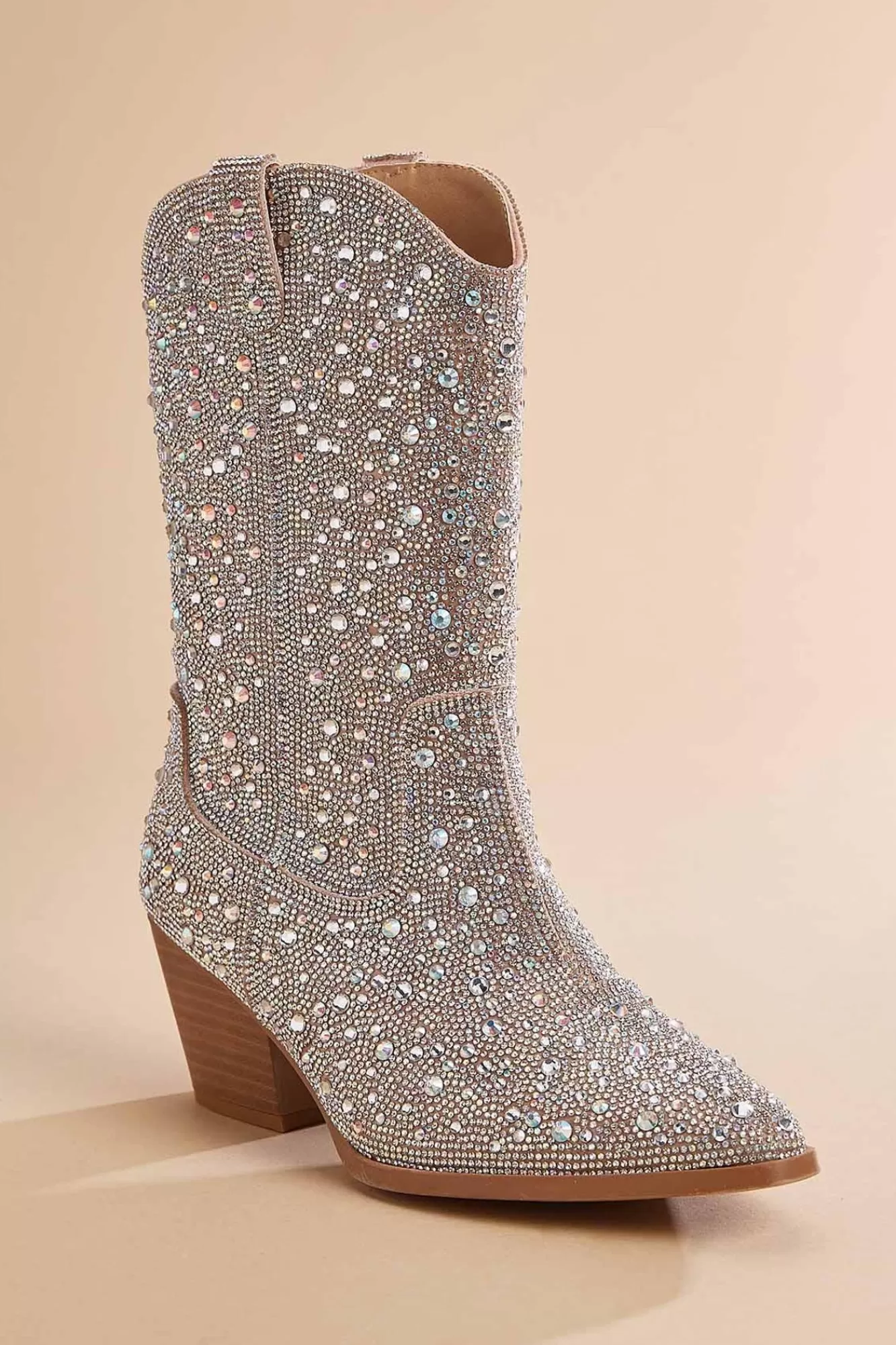 Women Versona Iridescent Bling Midshaft Boots