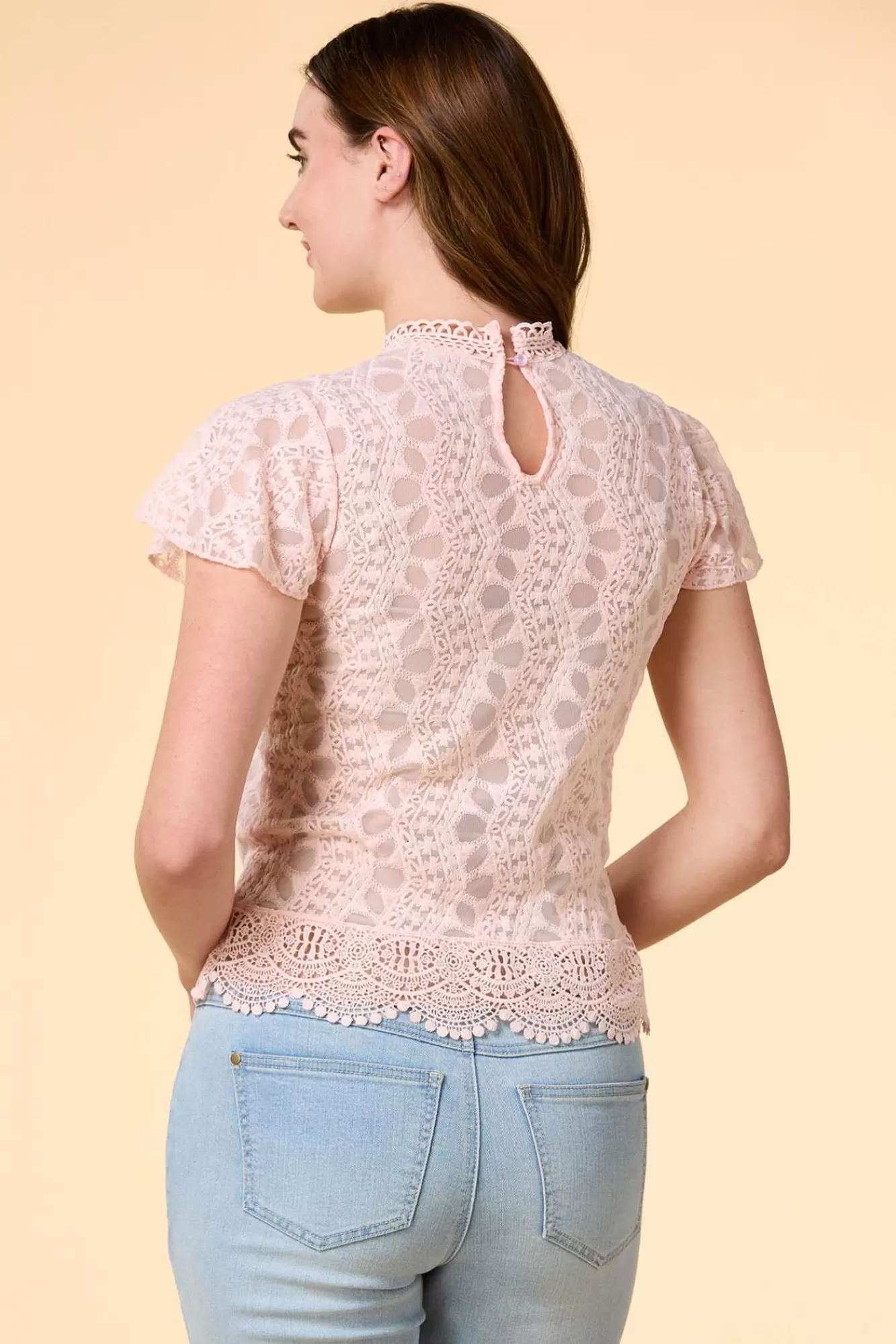 Women Versona Lace To Call Home Top