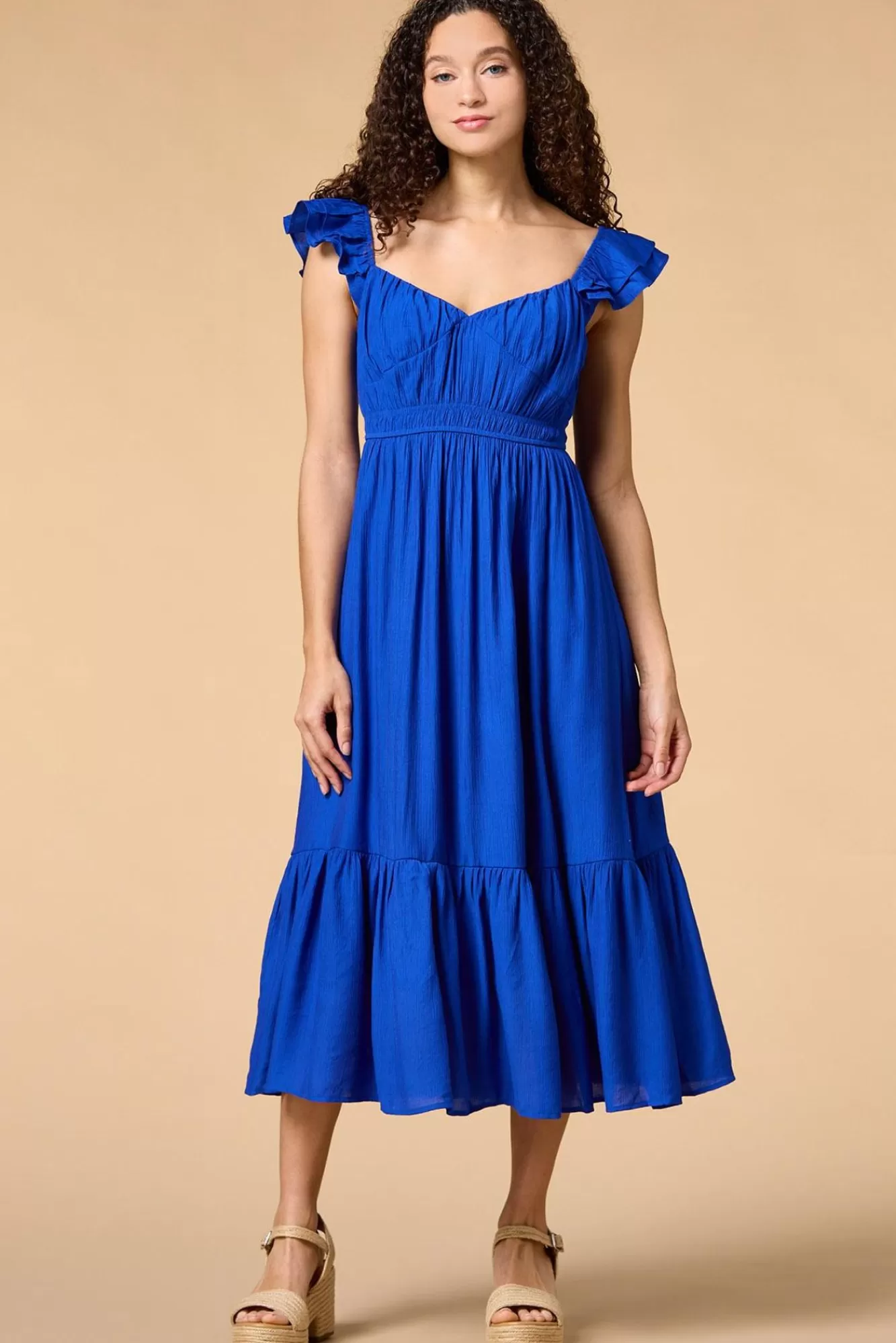 Women Versona Lets Flounce Midi Dress