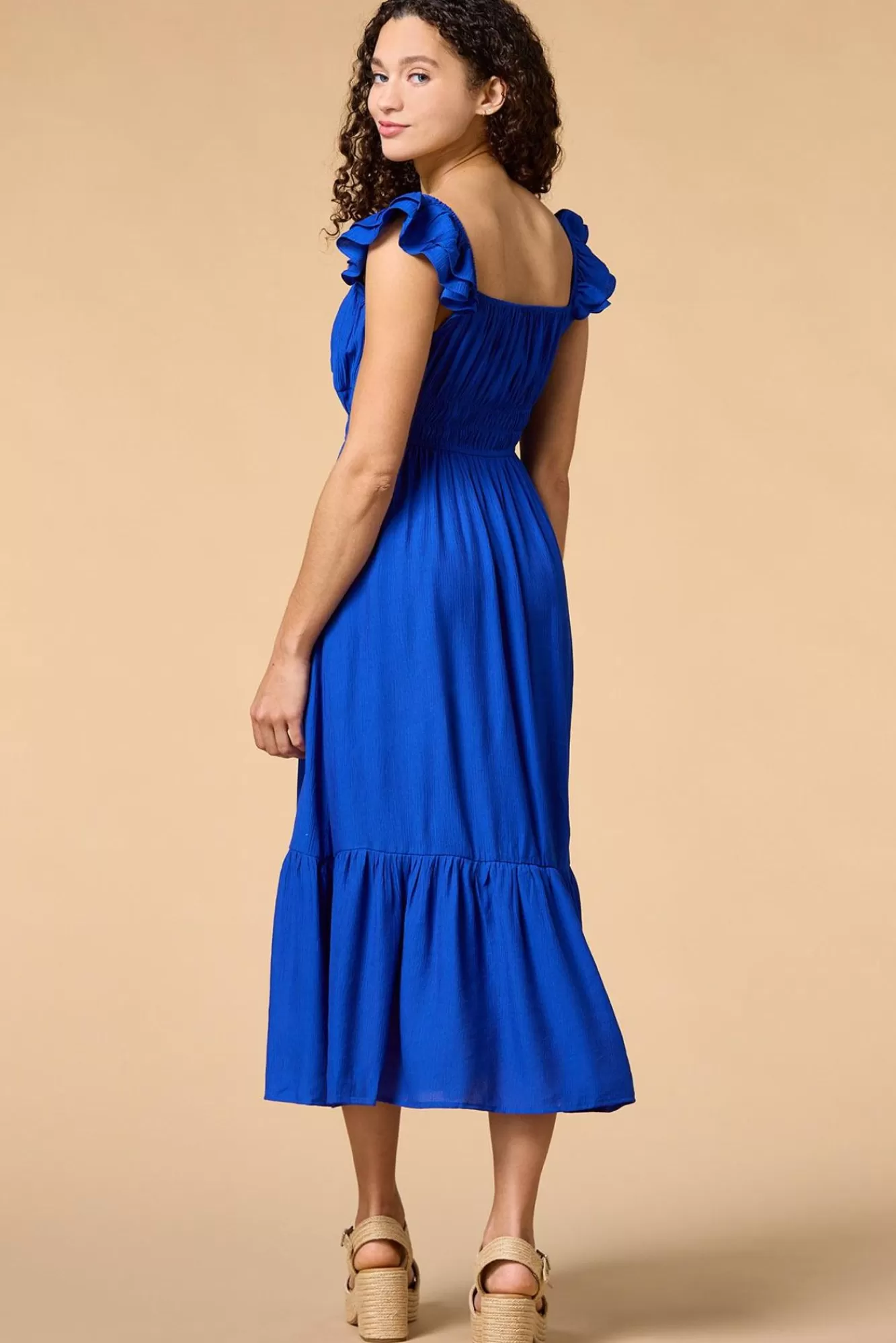 Women Versona Lets Flounce Midi Dress