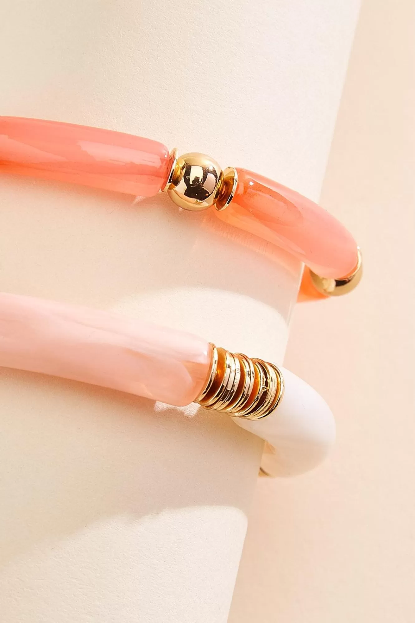 Women Versona Long Lucite Bead Bracelet Set