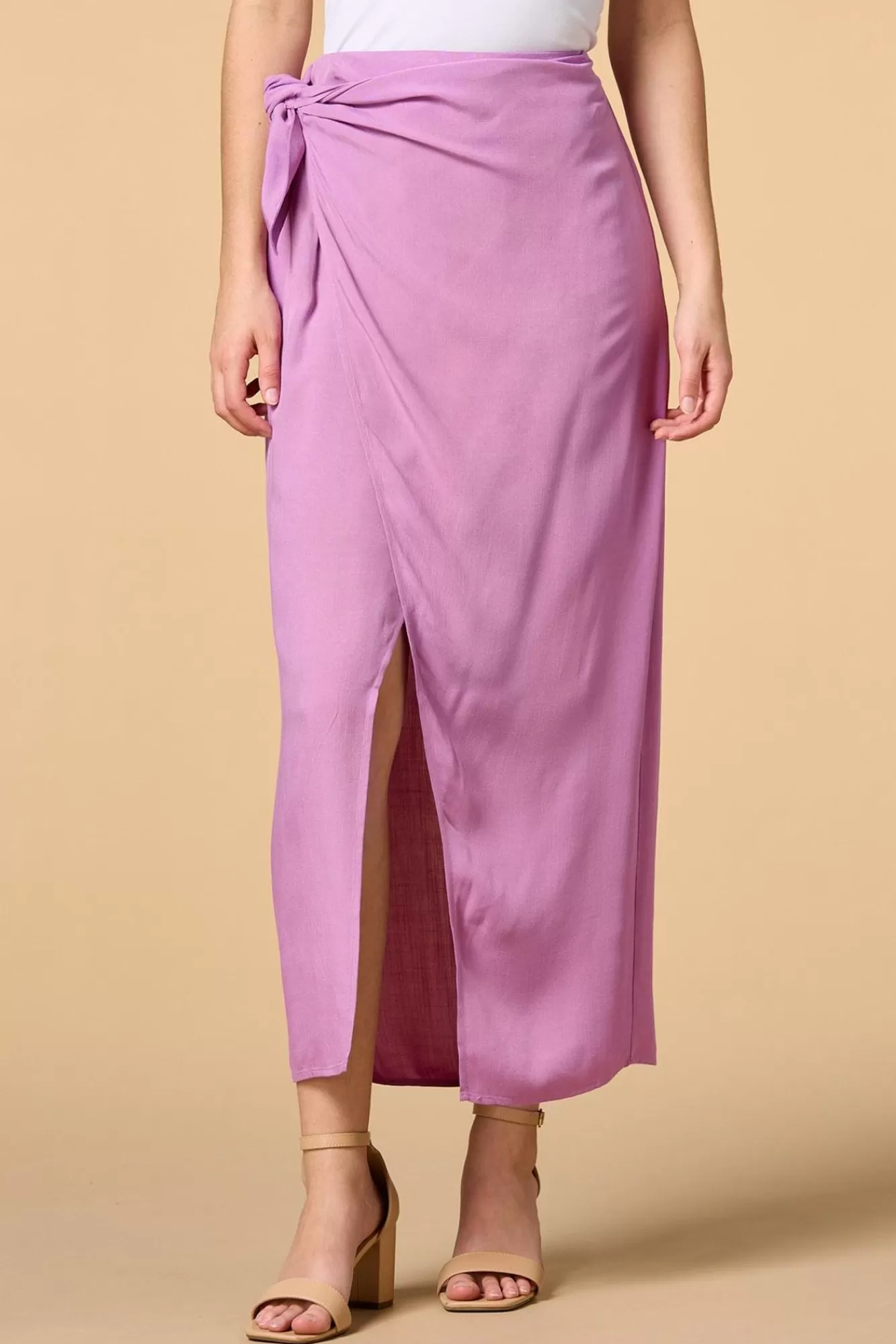 Women Versona Lush Lavender Midi Skirt