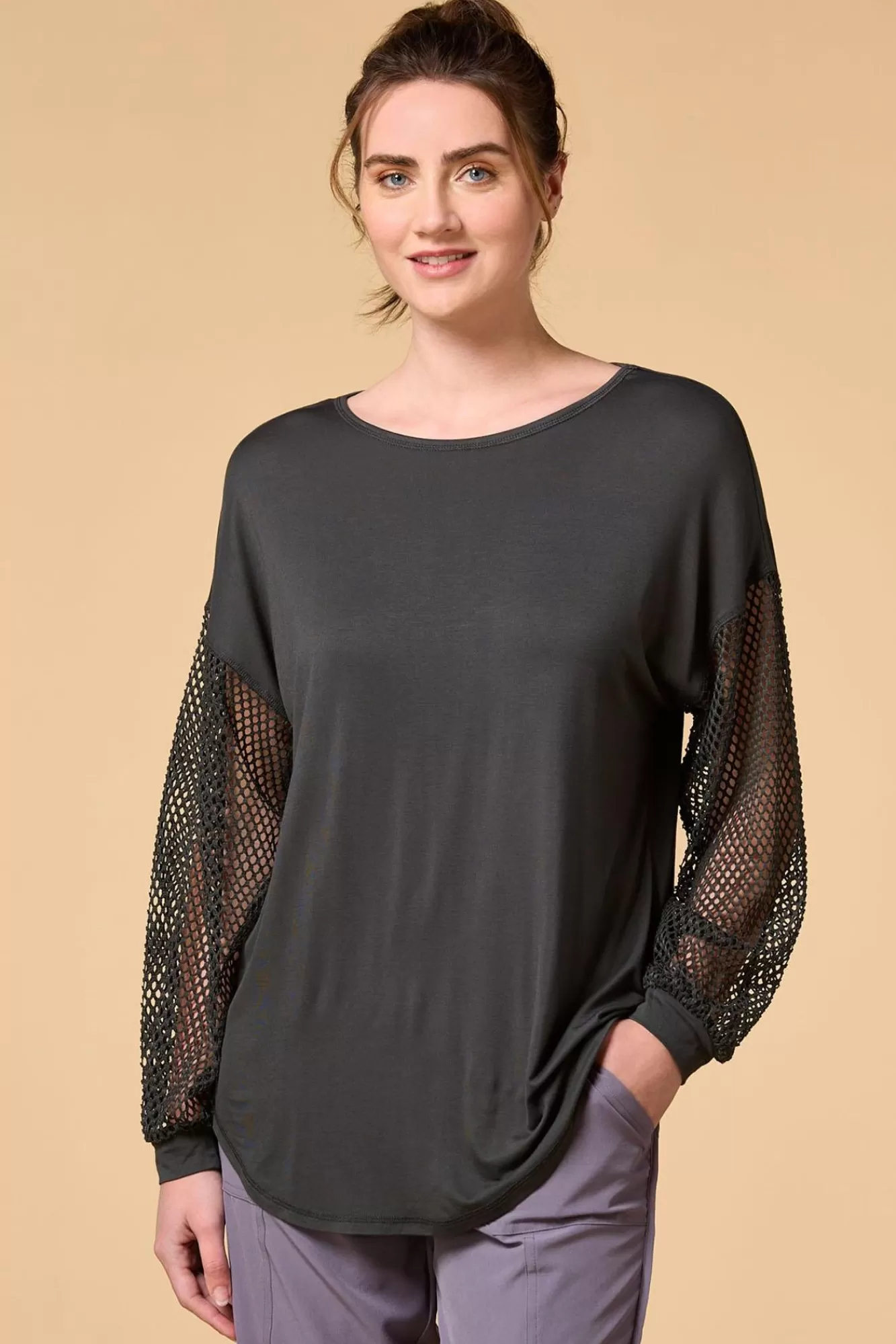 Women Versona Mesh With Me Tunic