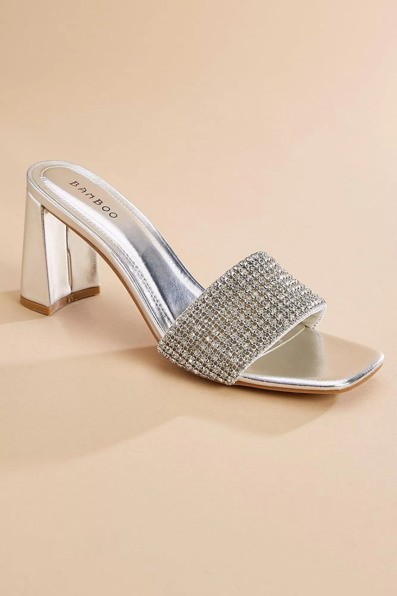 Women Versona Metallic Bling Band Heels