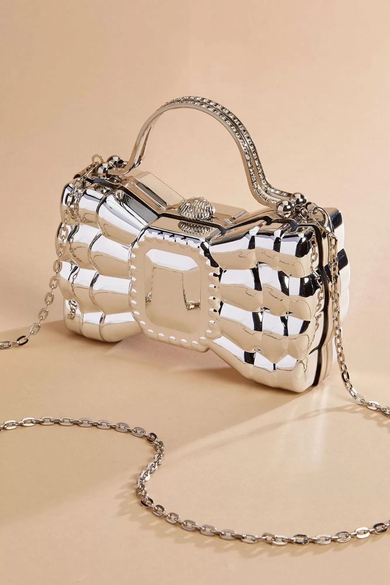 Women Versona Metallic Bow Bag