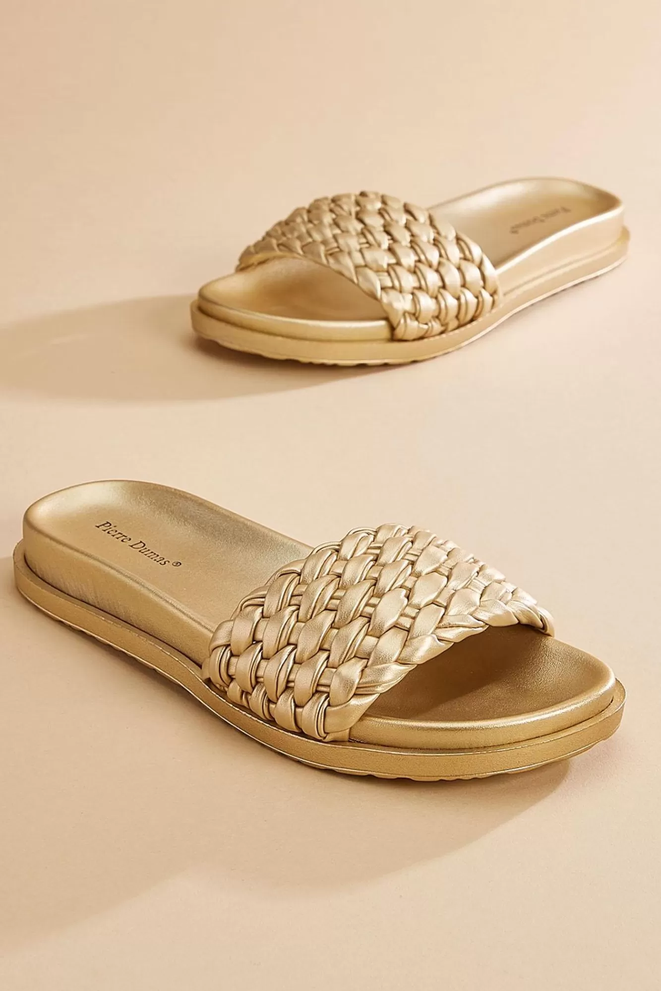 Women Versona Metallic Braided Band Sandals