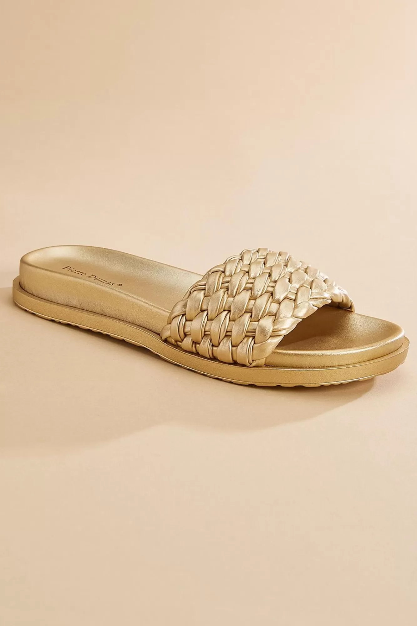 Women Versona Metallic Braided Band Sandals