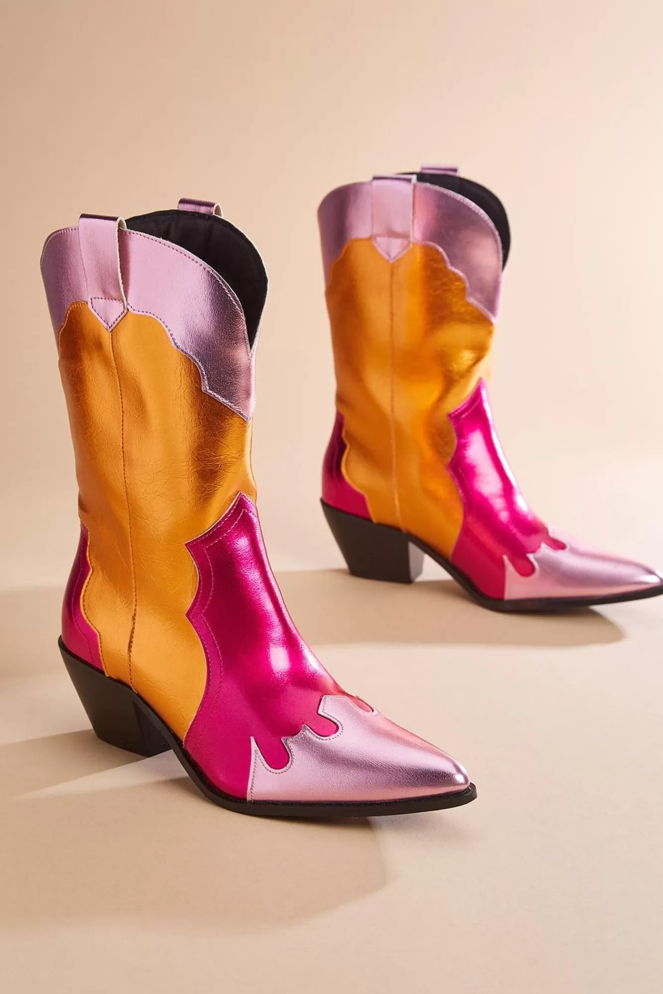 Women Versona Metallic Colorblock Boots