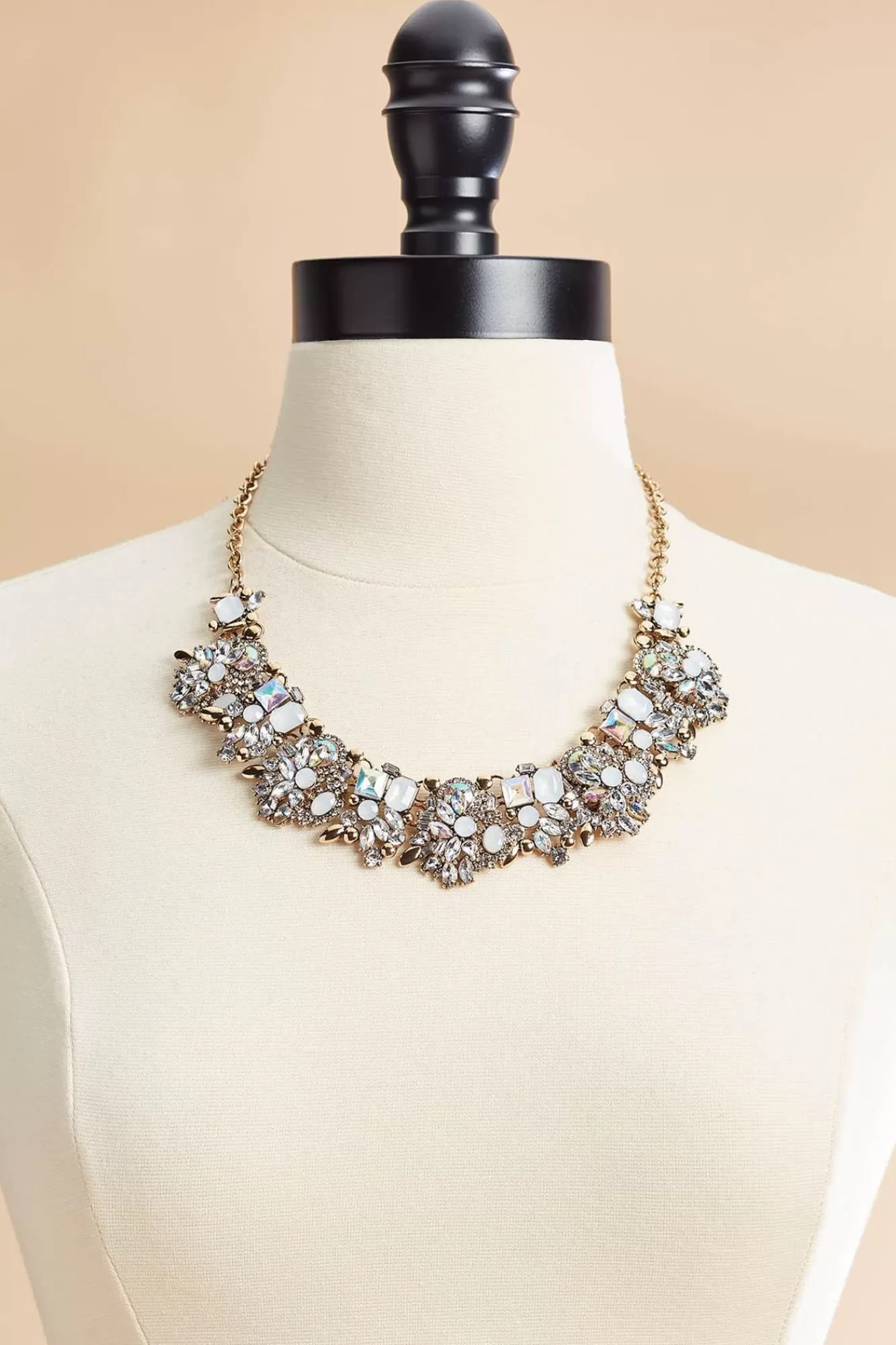 Women Versona Mixed Stone Bib Necklace