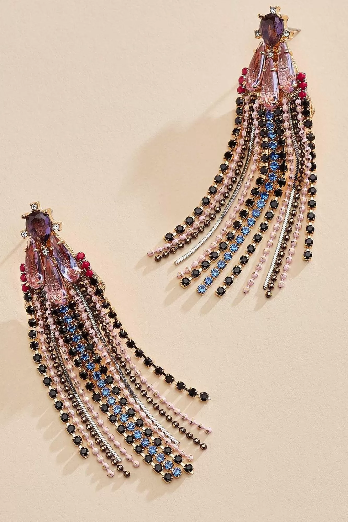 Women Versona Multicolor Fringe Earrings