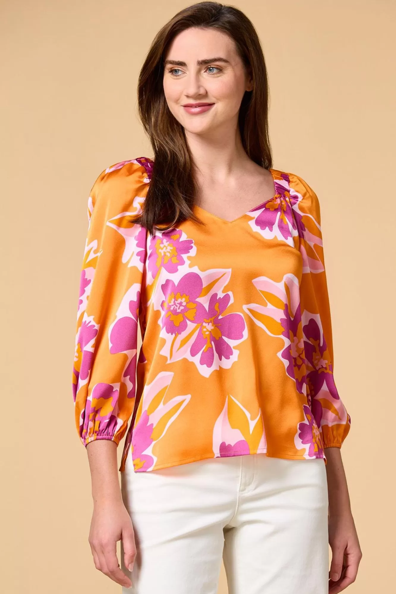 Women Versona Orange Blossom Top