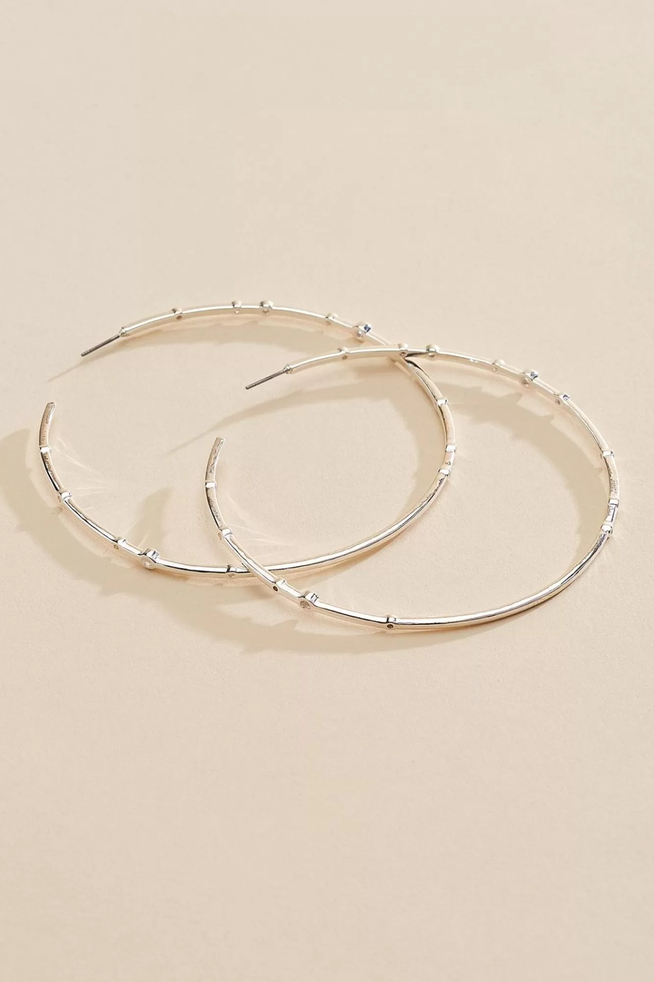 Women Versona Oversized Embellished Hoop Earrings